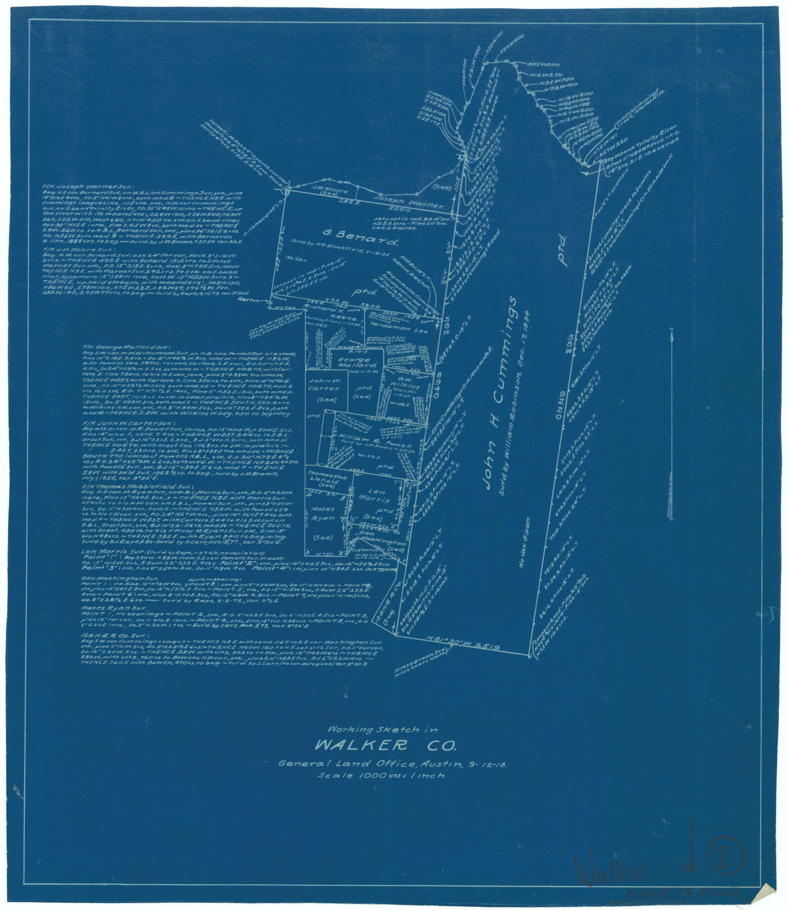 72282, Walker County Working Sketch 2, General Map Collection