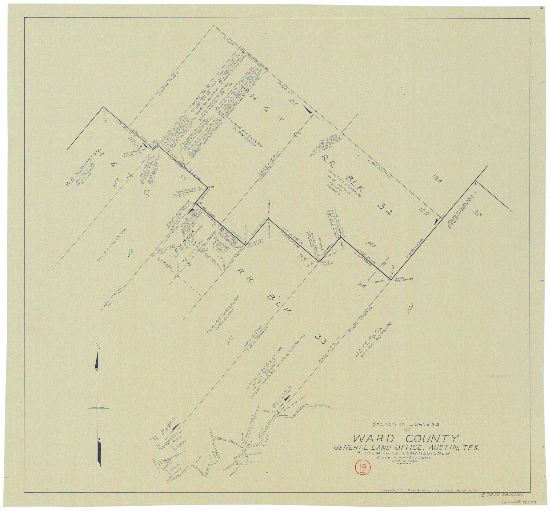 72325, Ward County Working Sketch 19, General Map Collection