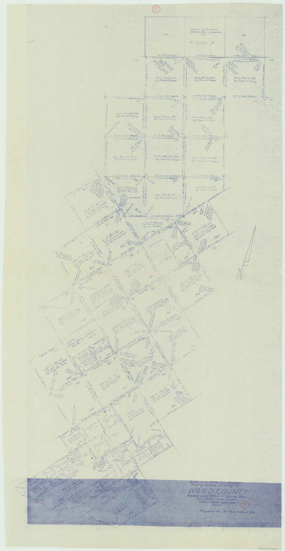 72333, Ward County Working Sketch 27, General Map Collection