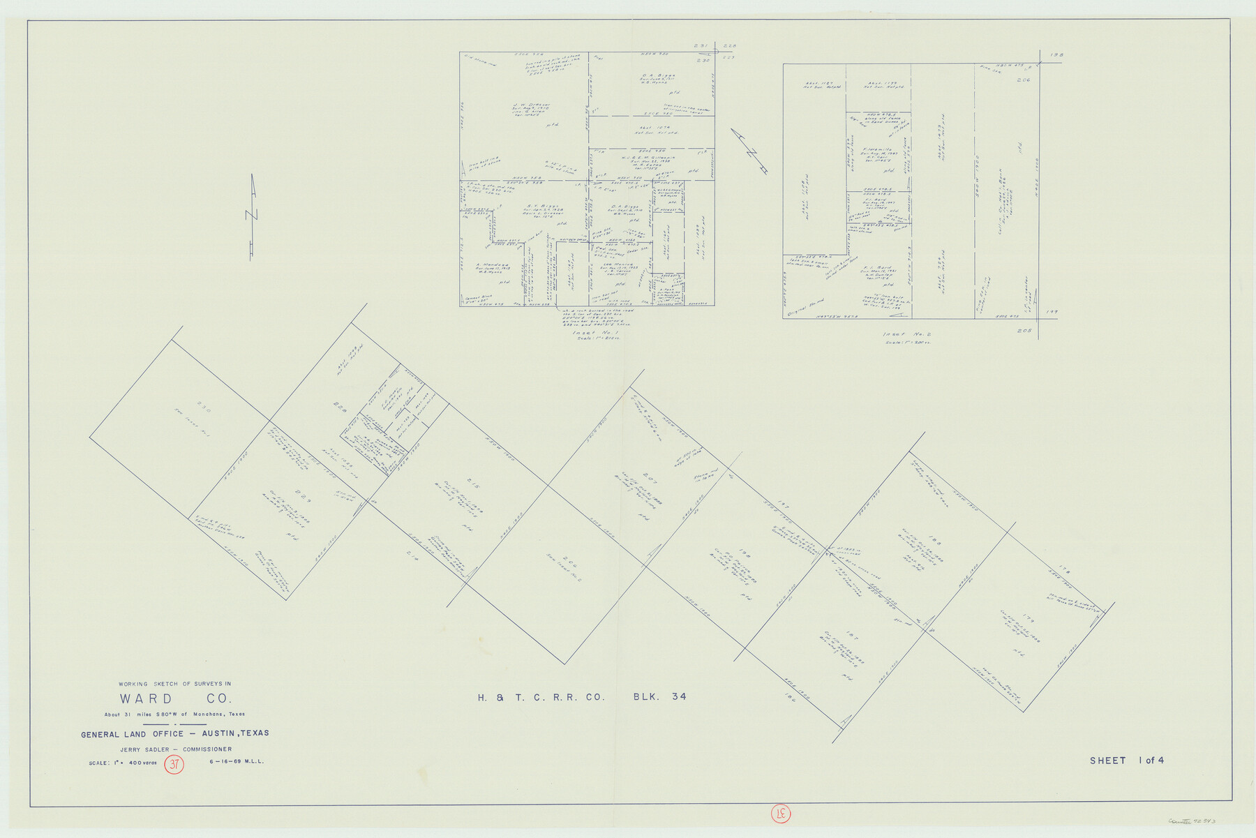 72343, Ward County Working Sketch 37, General Map Collection