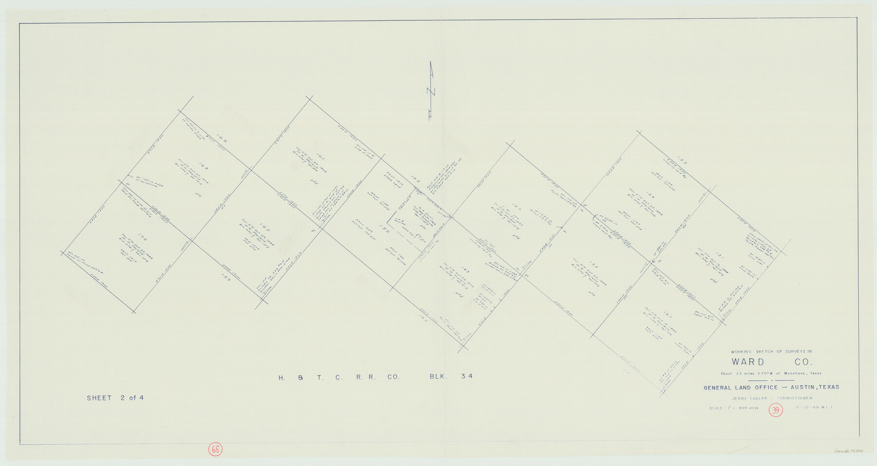 72345, Ward County Working Sketch 39, General Map Collection