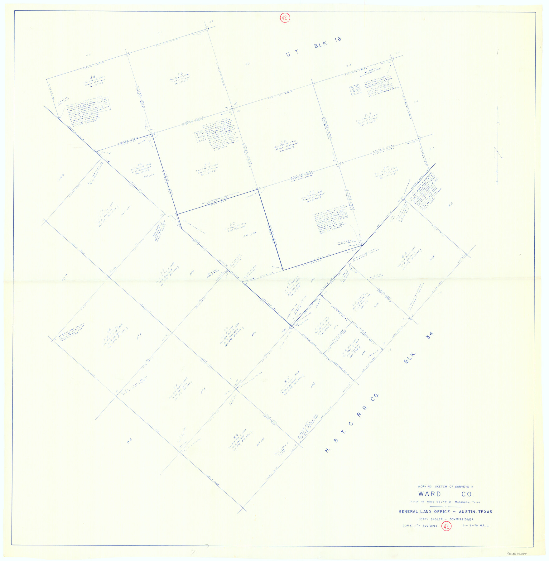 72348, Ward County Working Sketch 42, General Map Collection