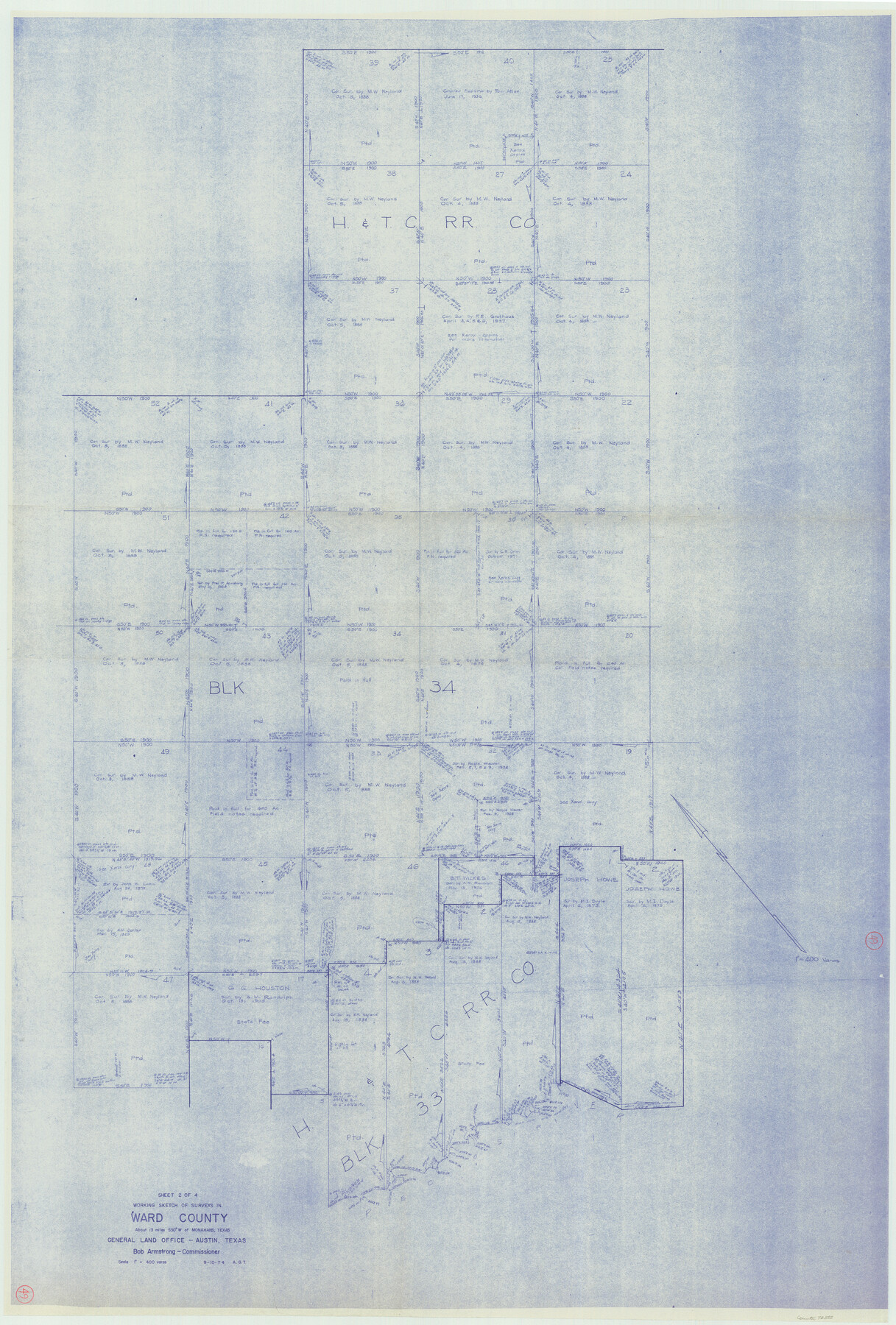 72355, Ward County Working Sketch 49, General Map Collection
