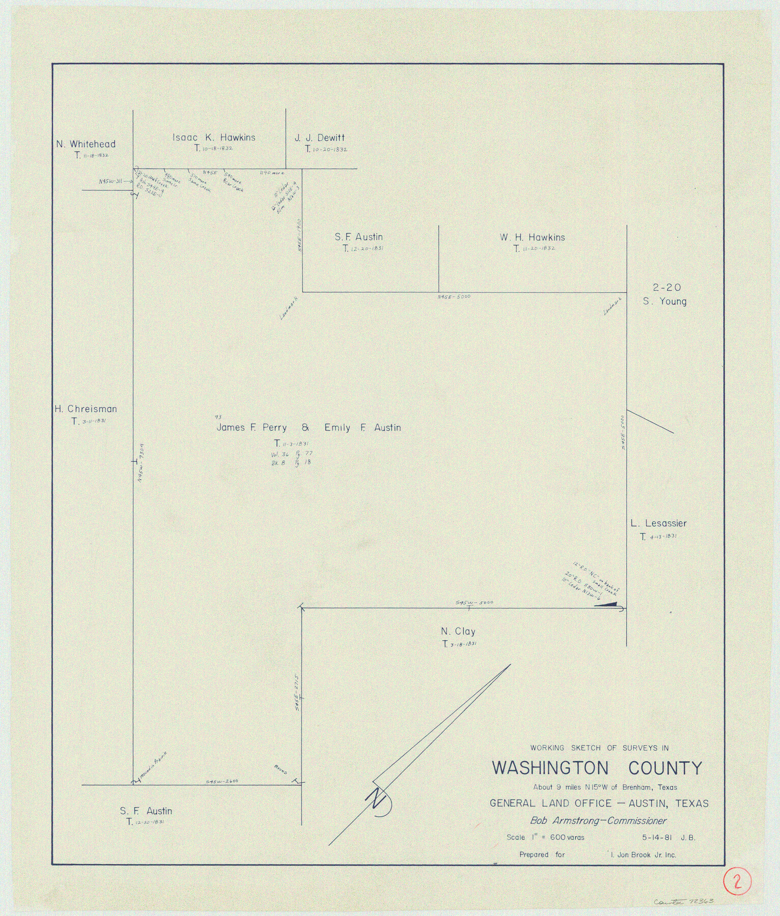 72363, Washington County Working Sketch 2, General Map Collection