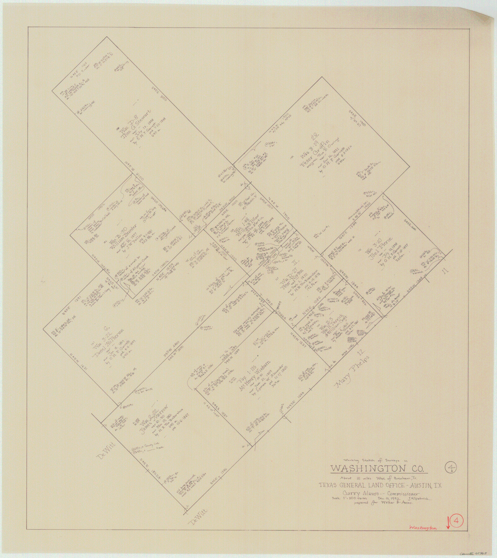 72365, Washington County Working Sketch 4, General Map Collection