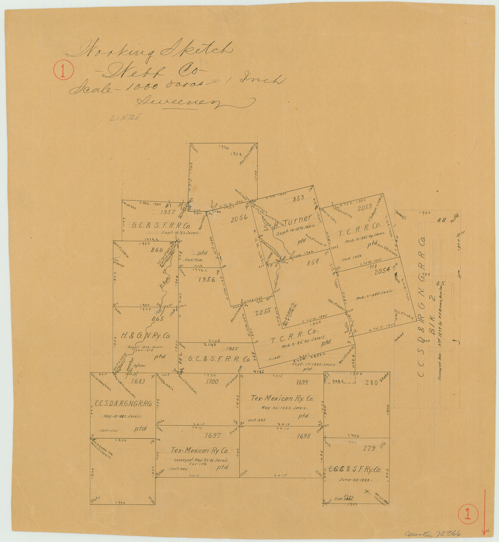 72366, Webb County Working Sketch 1, General Map Collection