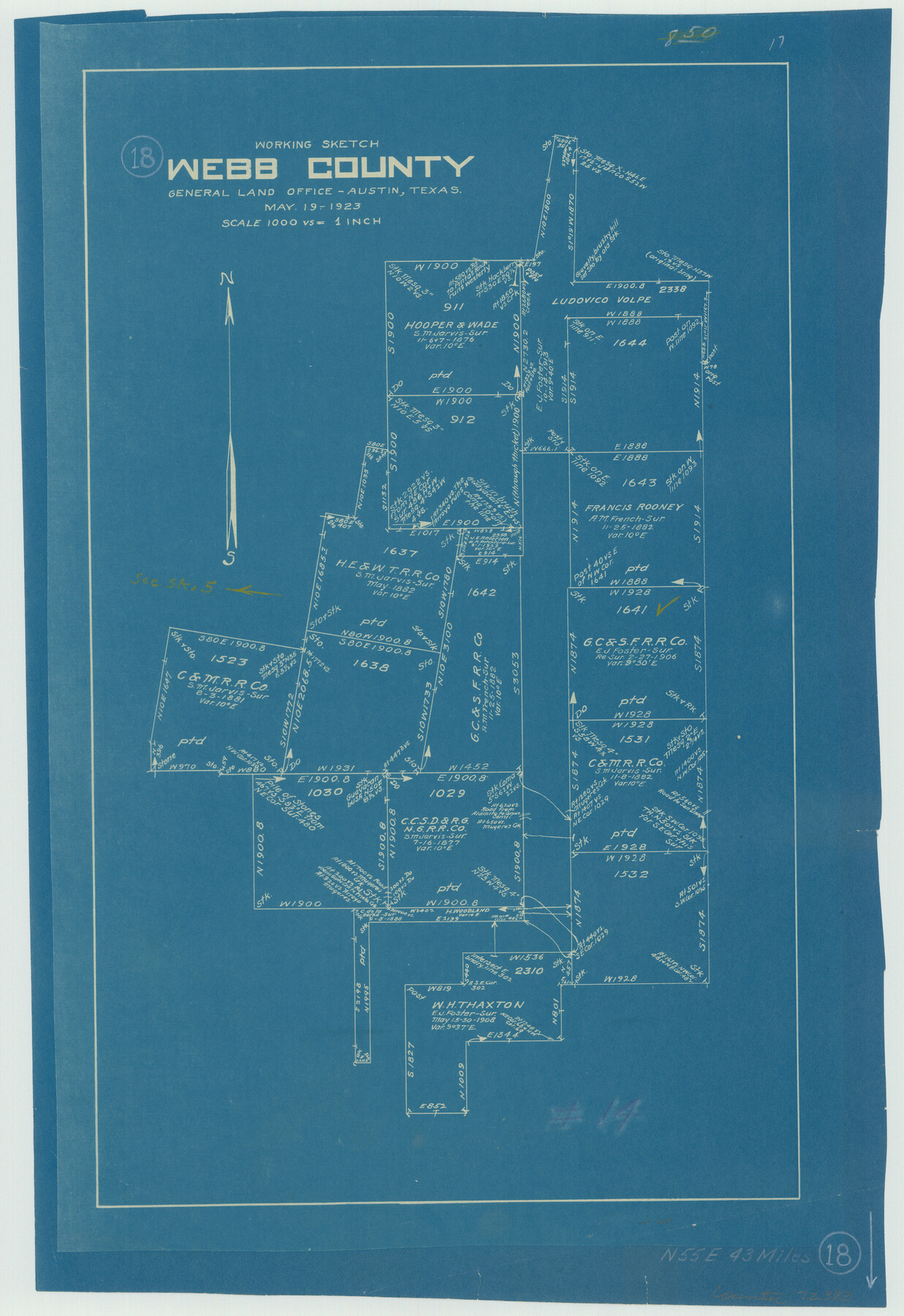 72383, Webb County Working Sketch 18, General Map Collection