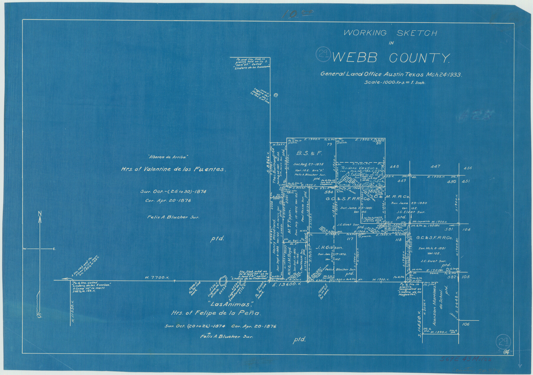 72394, Webb County Working Sketch 29, General Map Collection