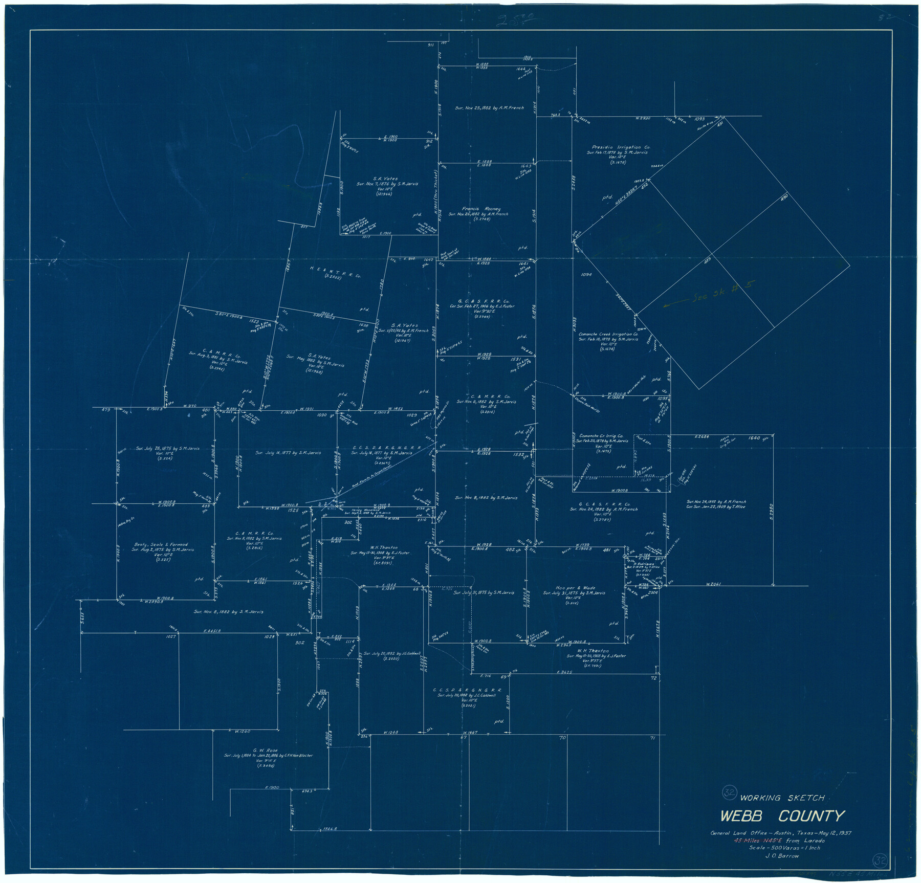 72397, Webb County Working Sketch 32, General Map Collection