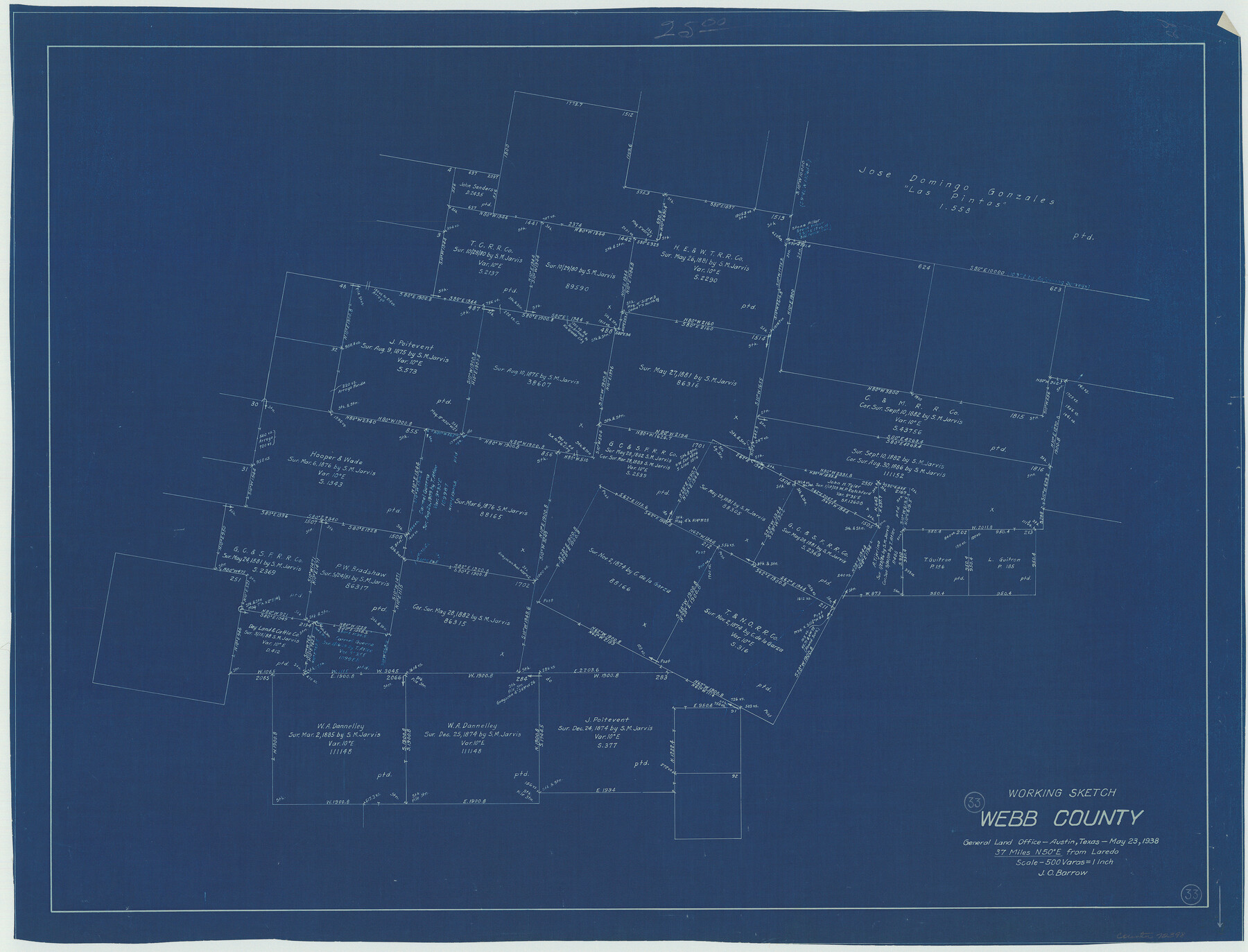 72398, Webb County Working Sketch 33, General Map Collection