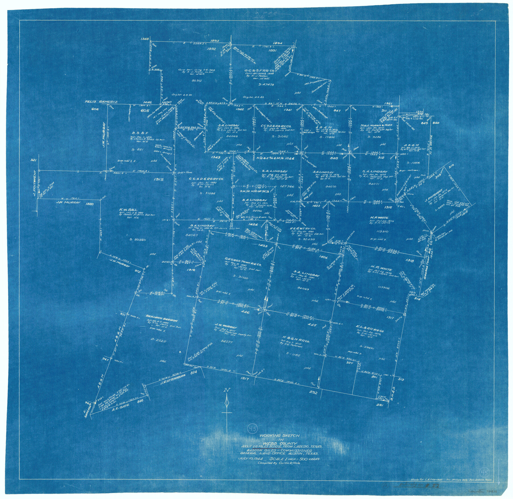 72410, Webb County Working Sketch 45, General Map Collection