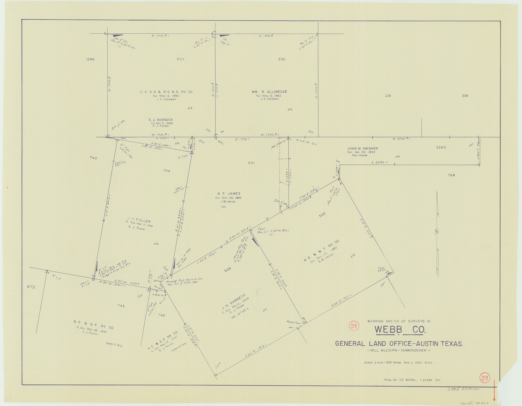 72425, Webb County Working Sketch 59, General Map Collection