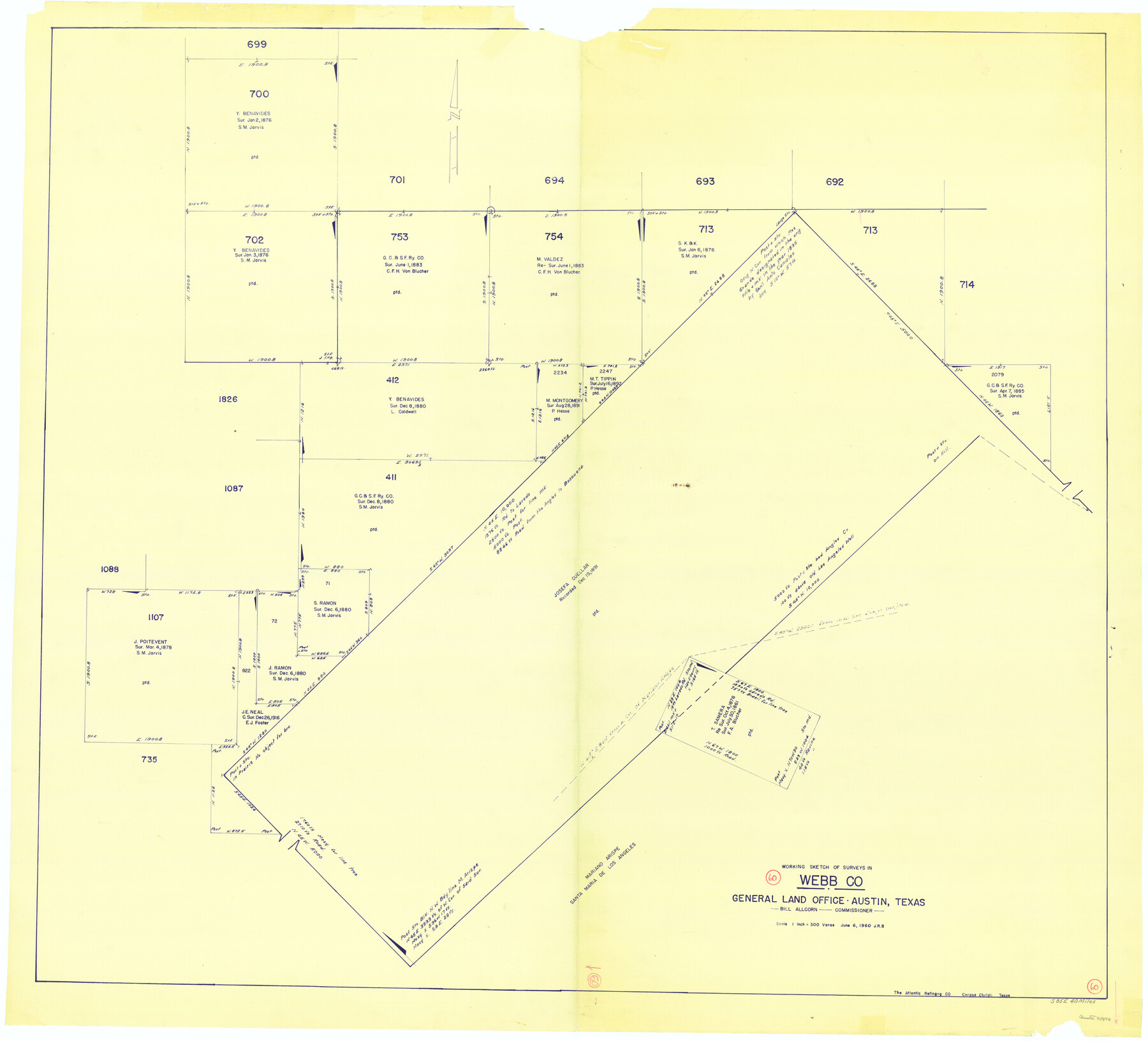 72426, Webb County Working Sketch 60, General Map Collection