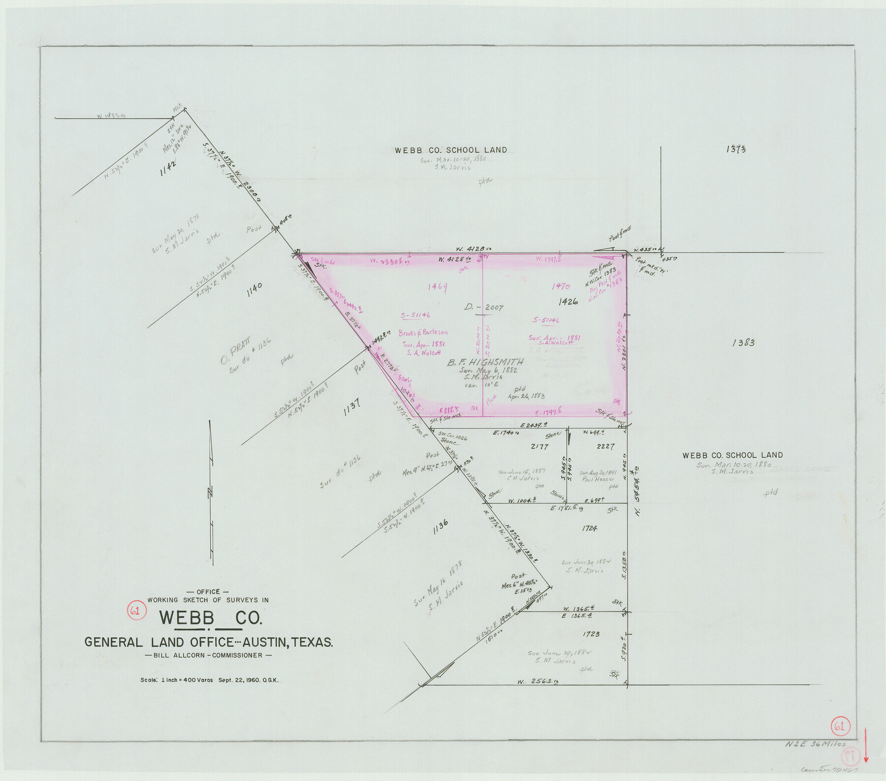 72427, Webb County Working Sketch 61, General Map Collection