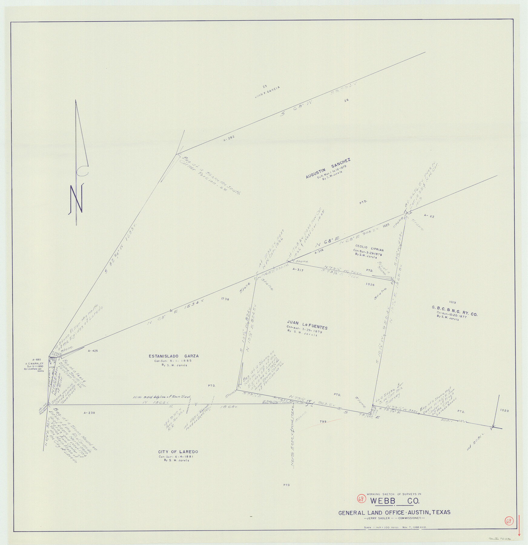 72436, Webb County Working Sketch 69, General Map Collection