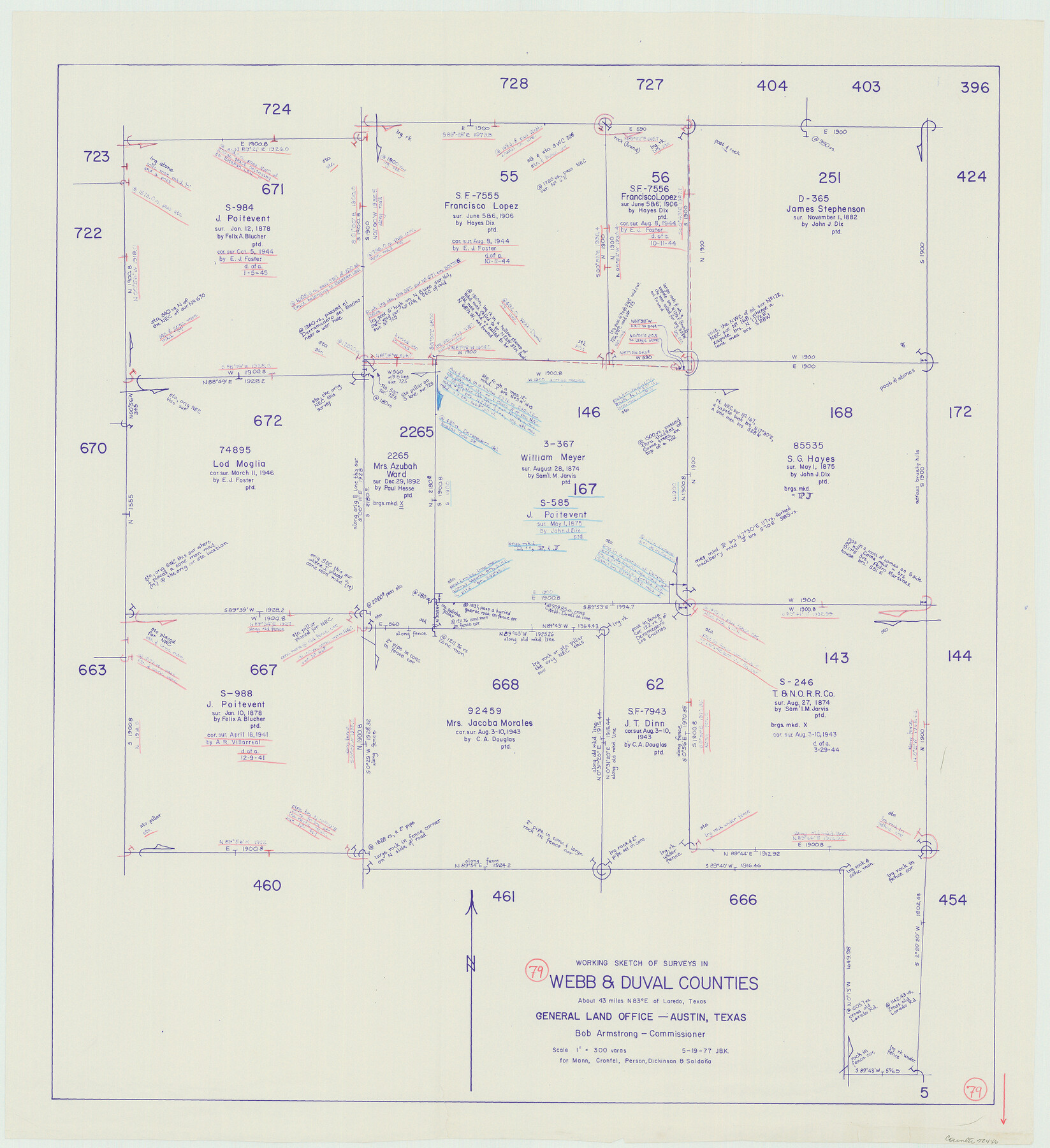 72446, Webb County Working Sketch 79, General Map Collection