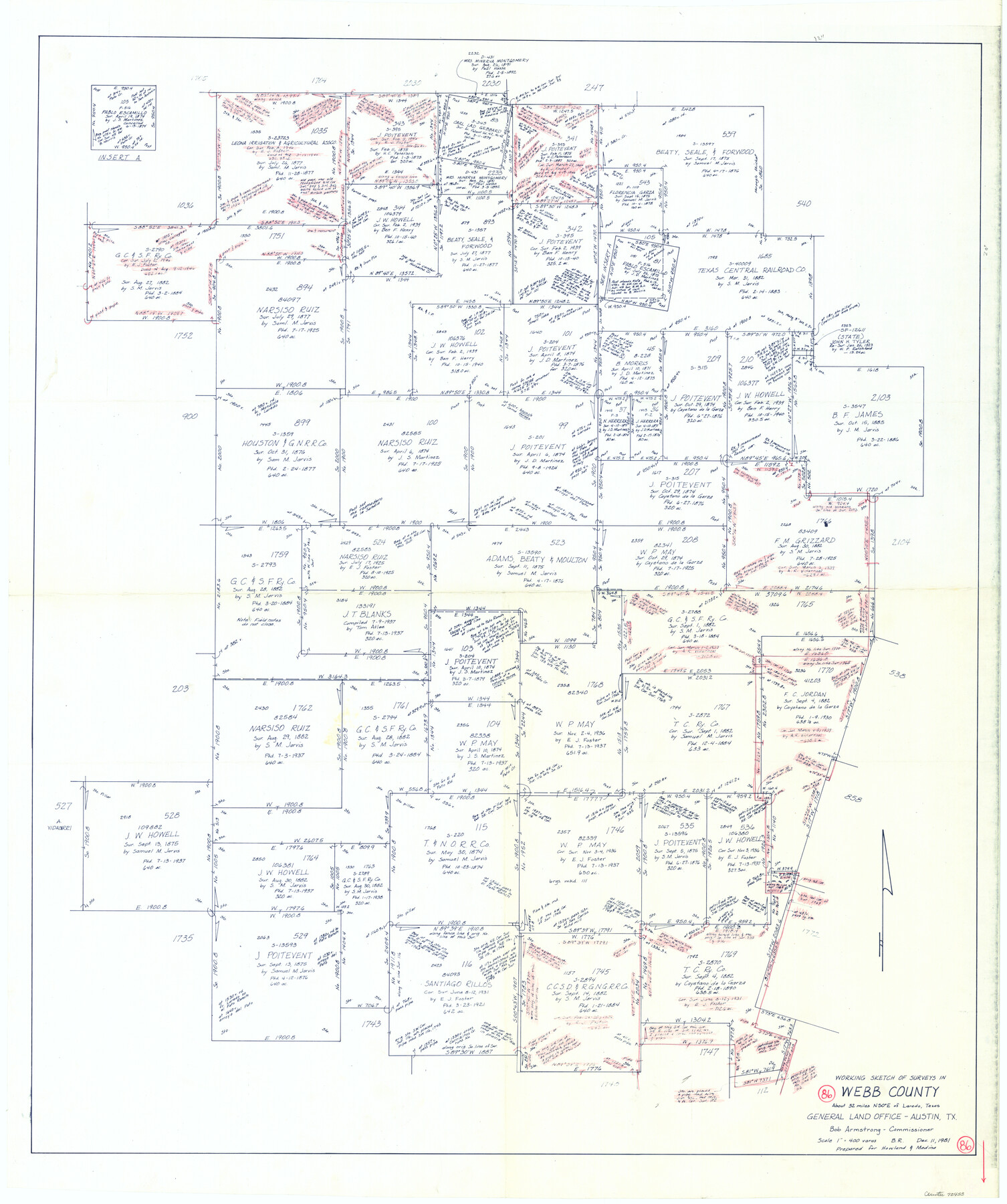 72453, Webb County Working Sketch 86, General Map Collection
