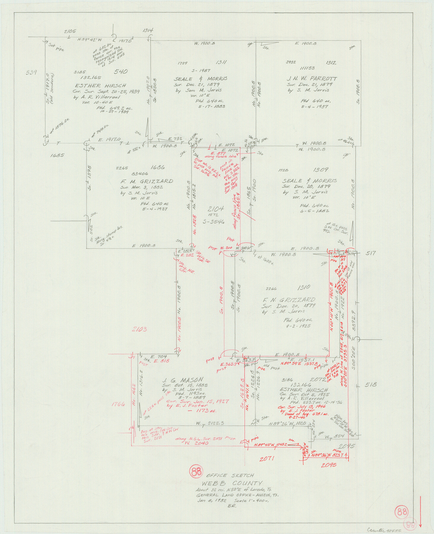 72455, Webb County Working Sketch 88, General Map Collection