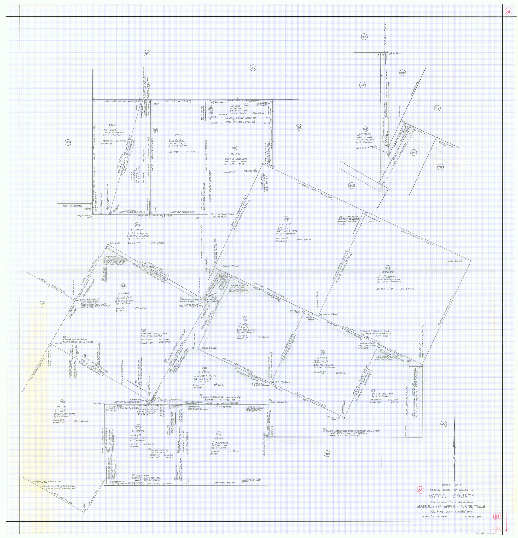 72456, Webb County Working Sketch 89, General Map Collection