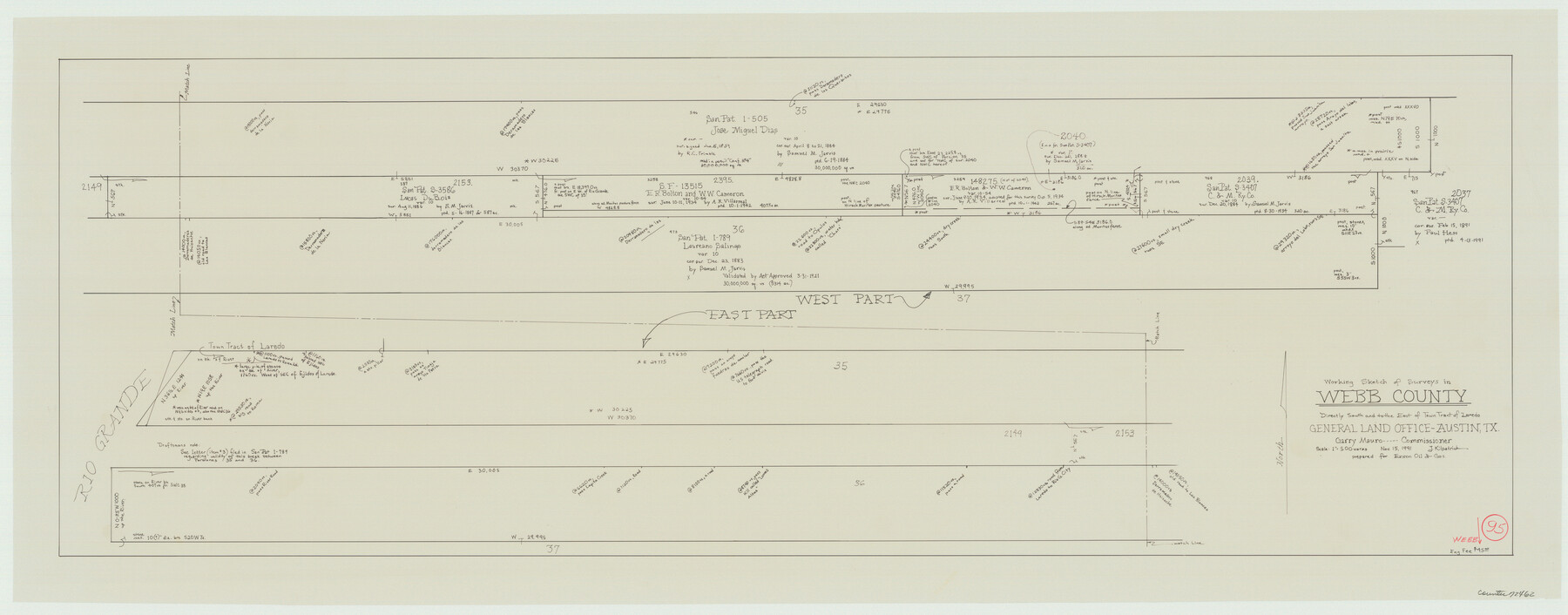 72462, Webb County Working Sketch 95, General Map Collection