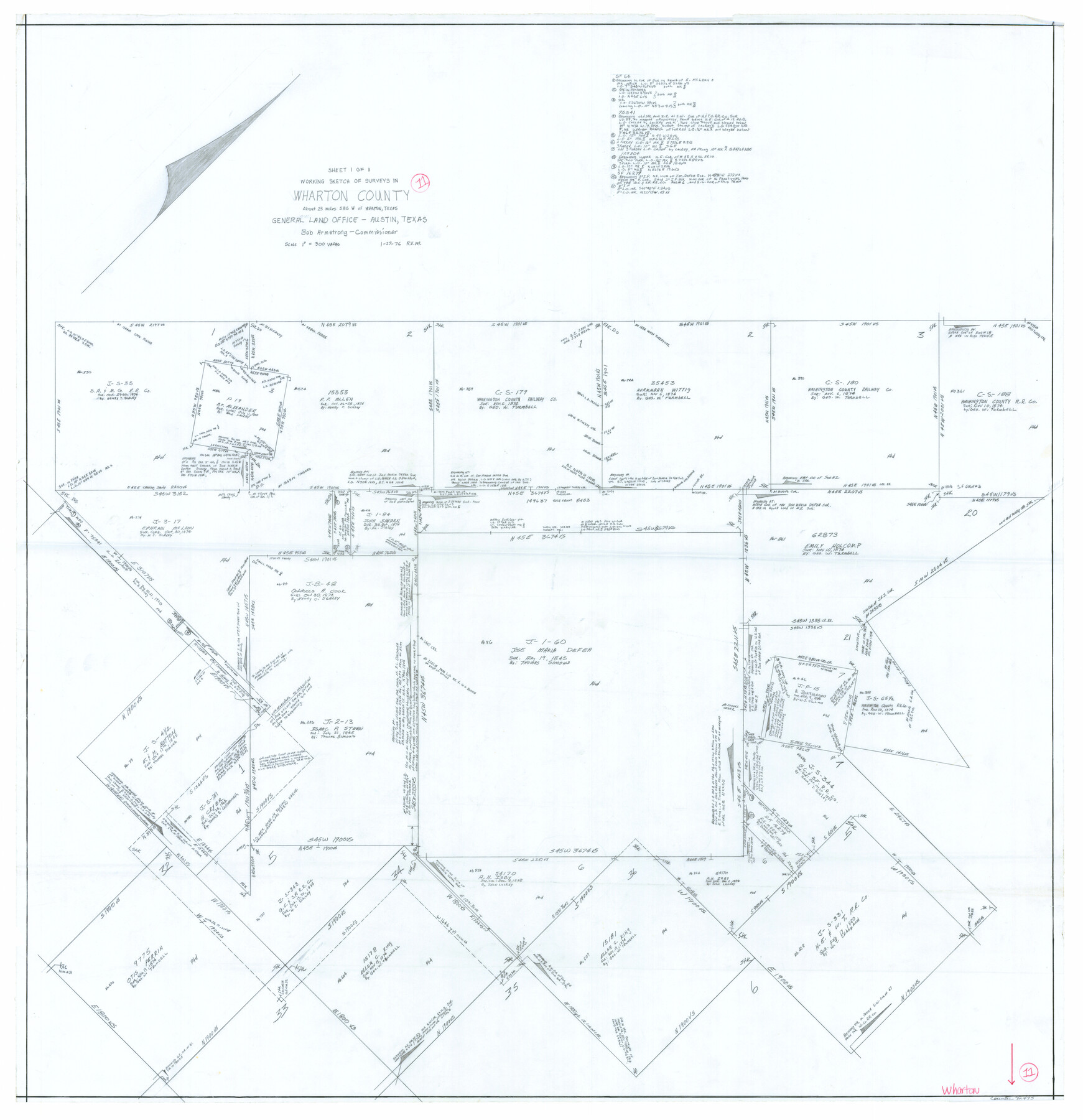 72475, Wharton County Working Sketch 11, General Map Collection