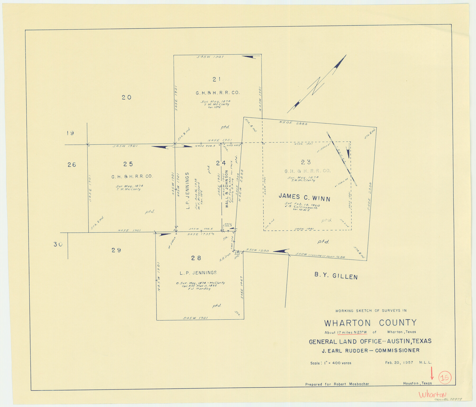 72479, Wharton County Working Sketch 15, General Map Collection