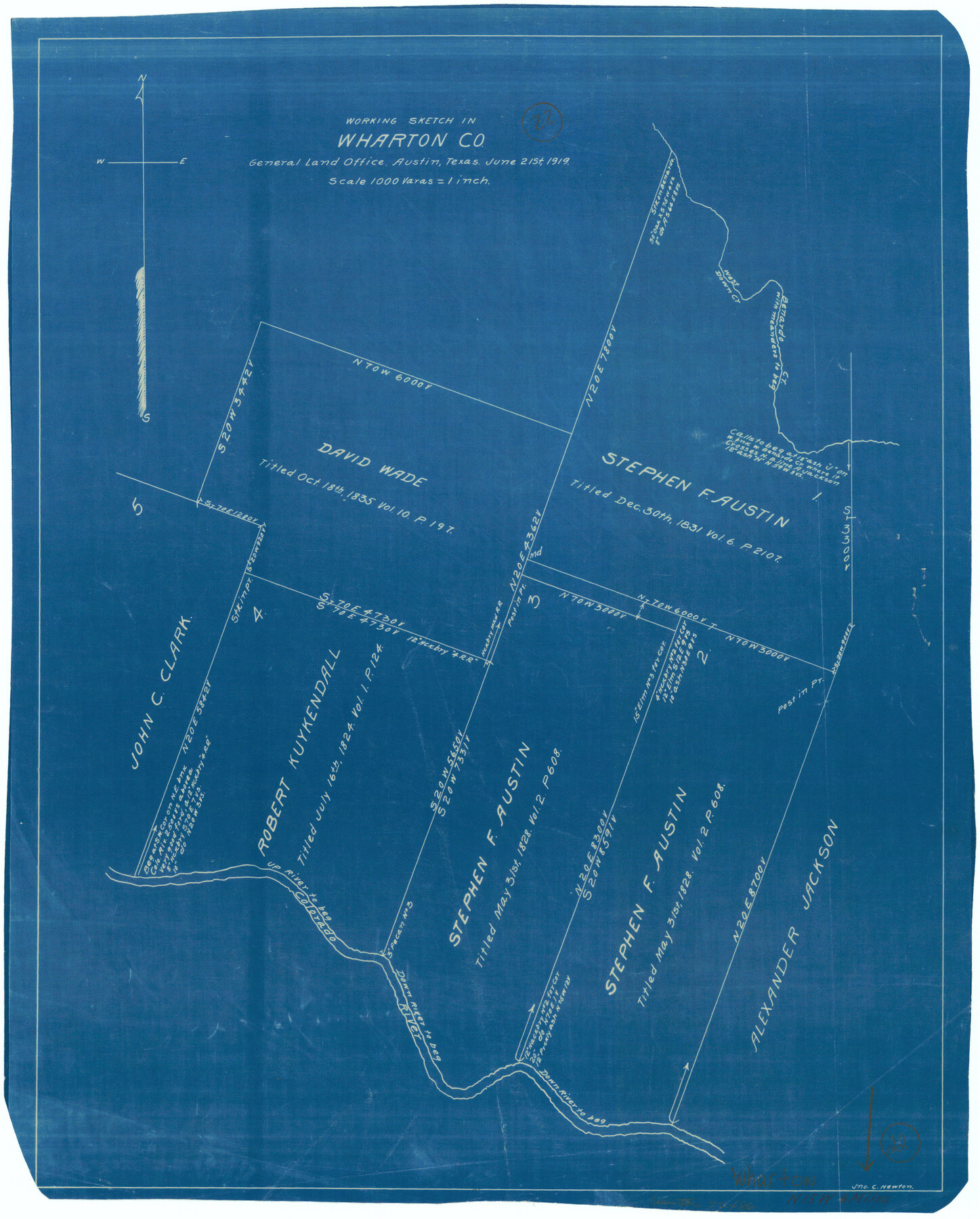 72486, Wharton County Working Sketch 22, General Map Collection