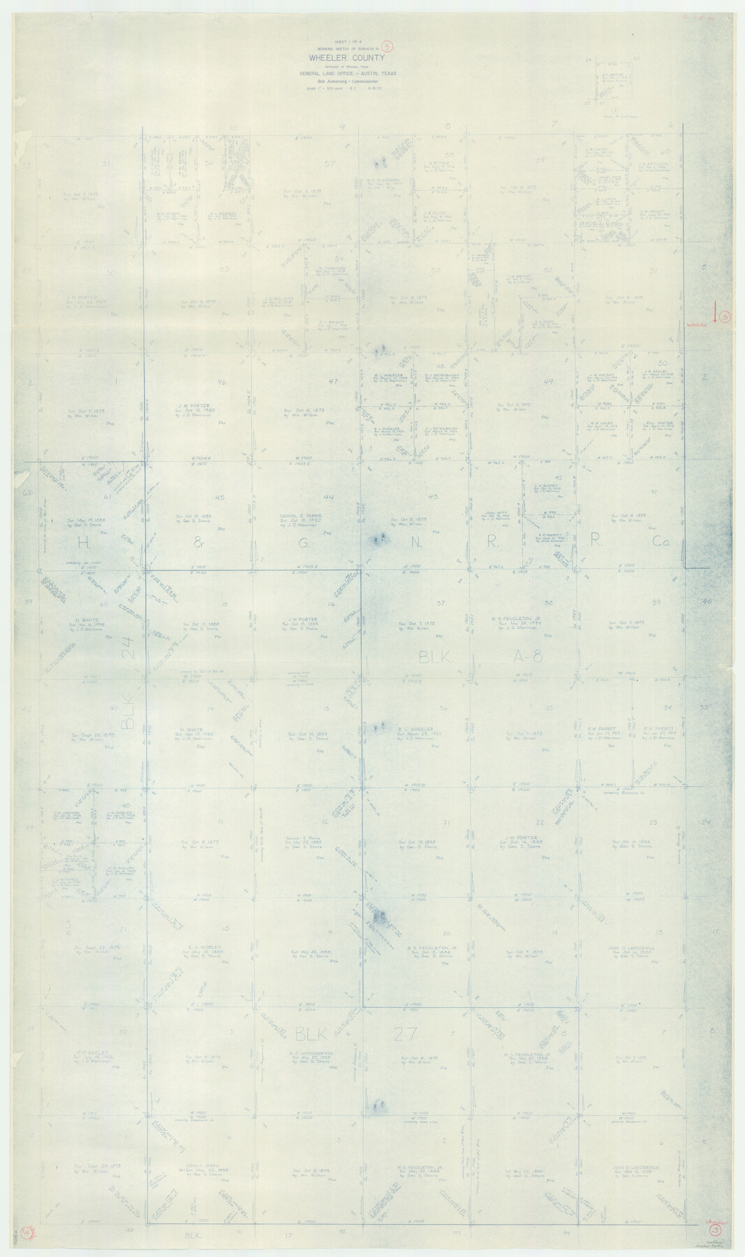 72492, Wheeler County Working Sketch 3, General Map Collection