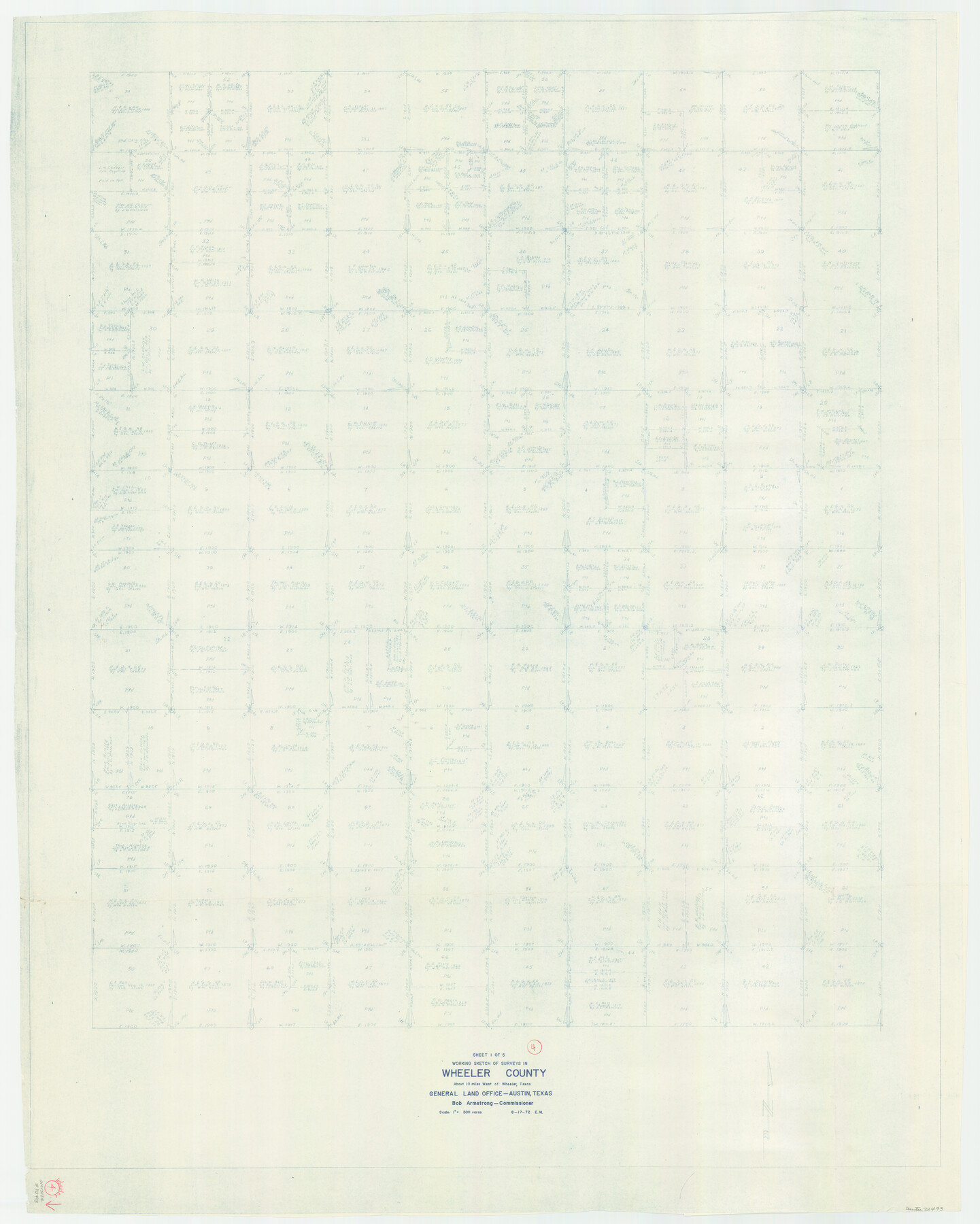 72493, Wheeler County Working Sketch 4, General Map Collection