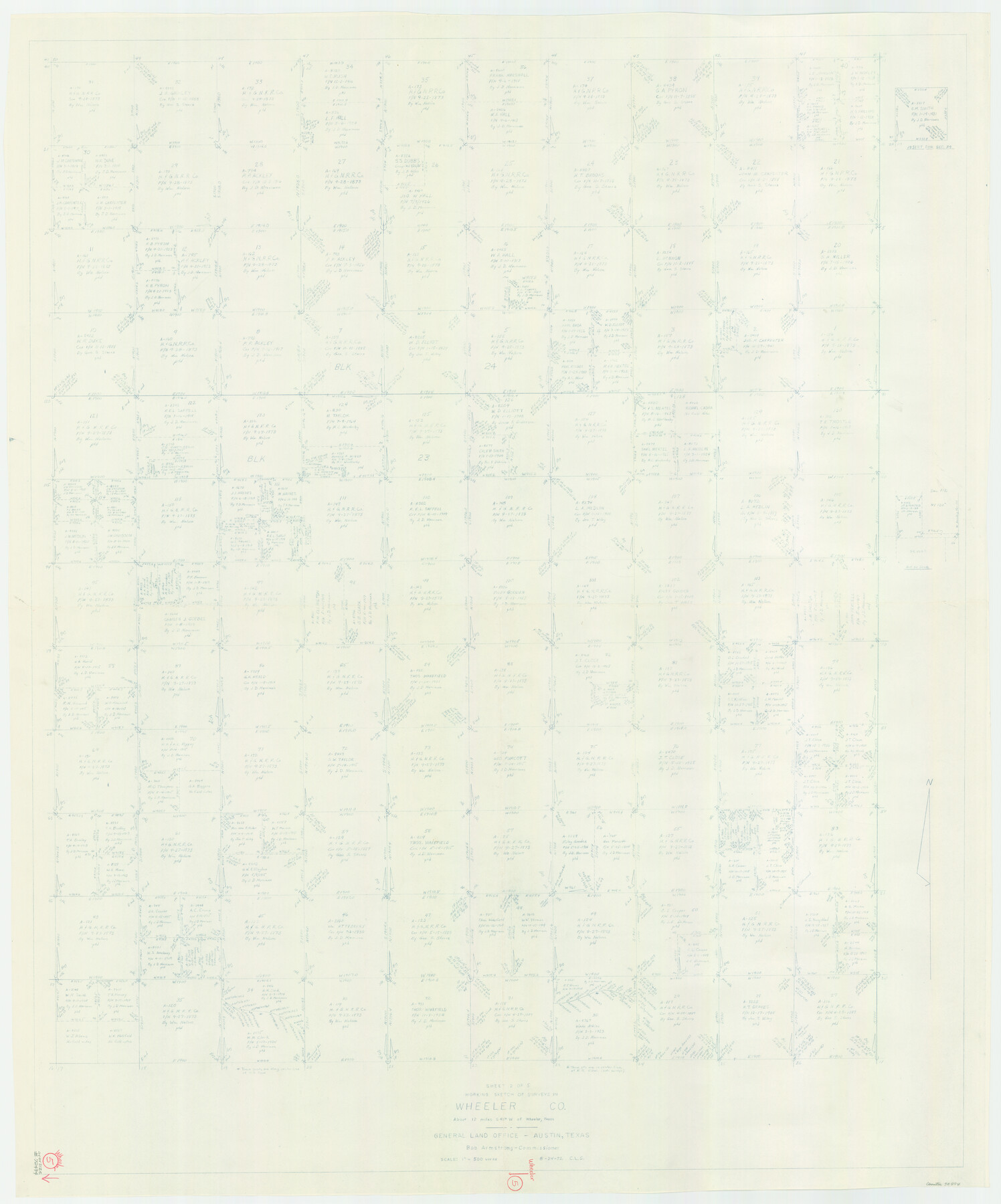 72494, Wheeler County Working Sketch 5, General Map Collection