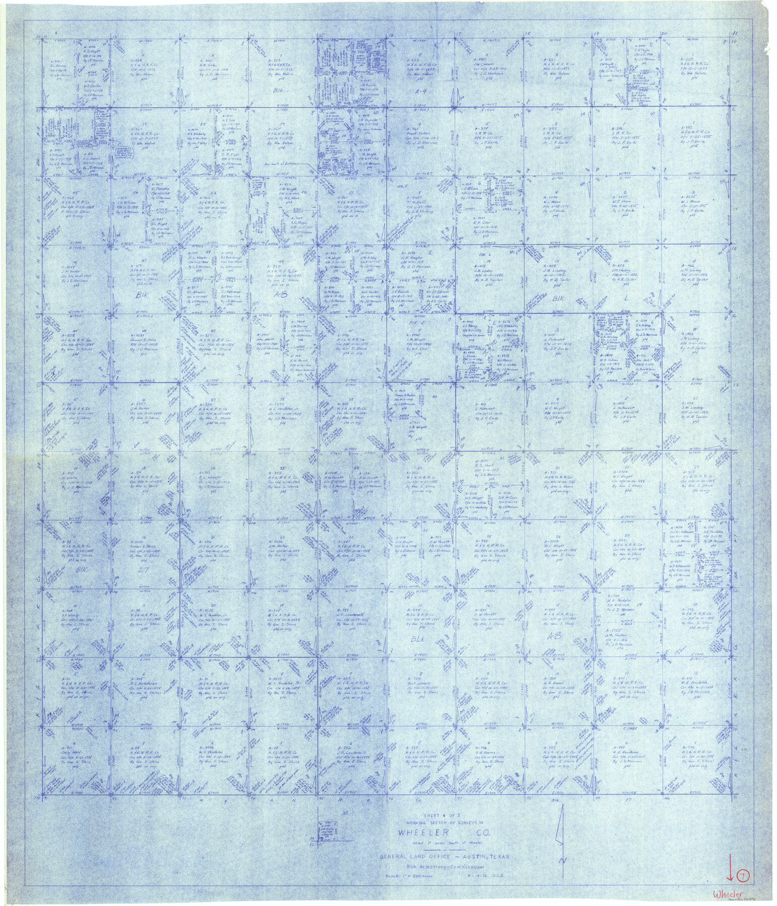 72496, Wheeler County Working Sketch 7, General Map Collection