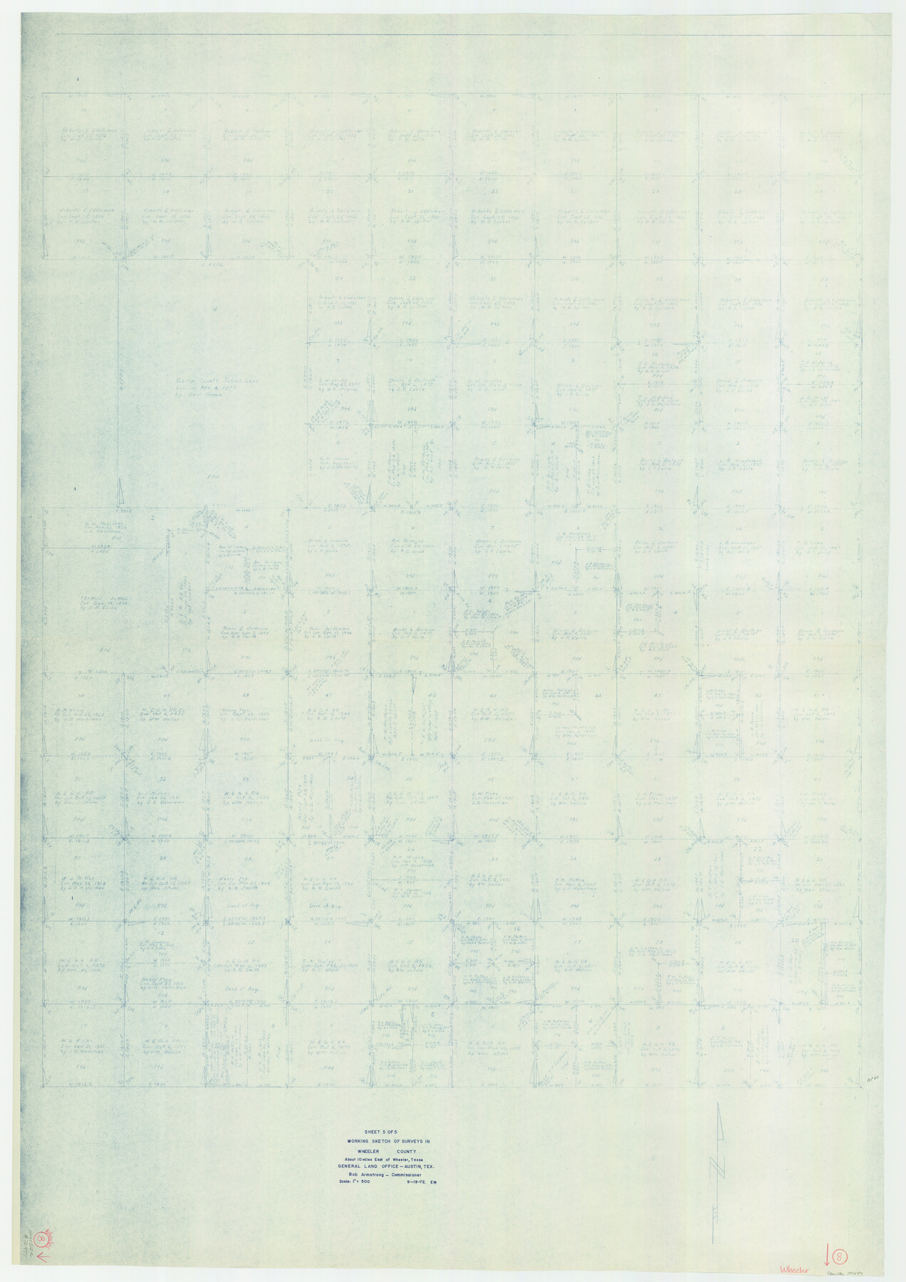 72497, Wheeler County Working Sketch 8, General Map Collection