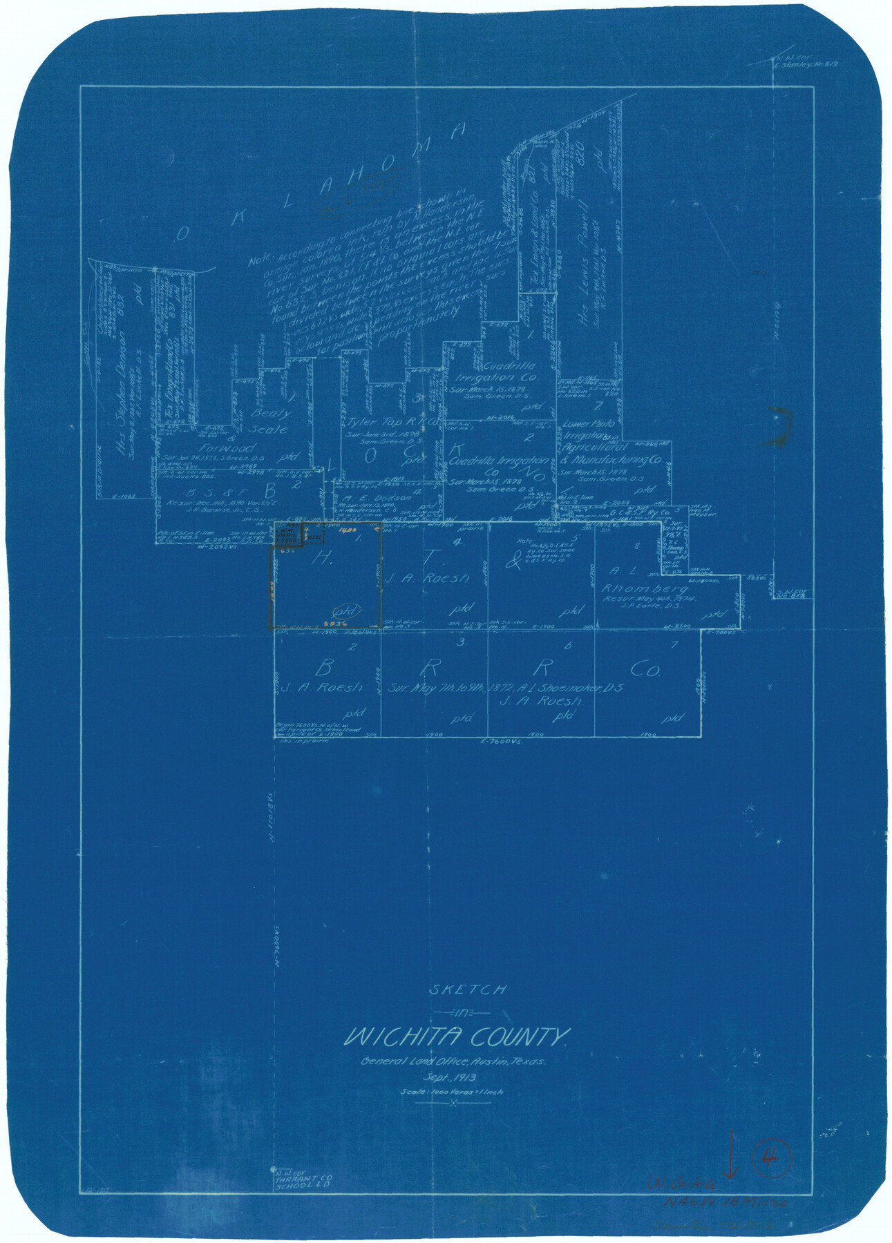 72513, Wichita County Working Sketch 4, General Map Collection