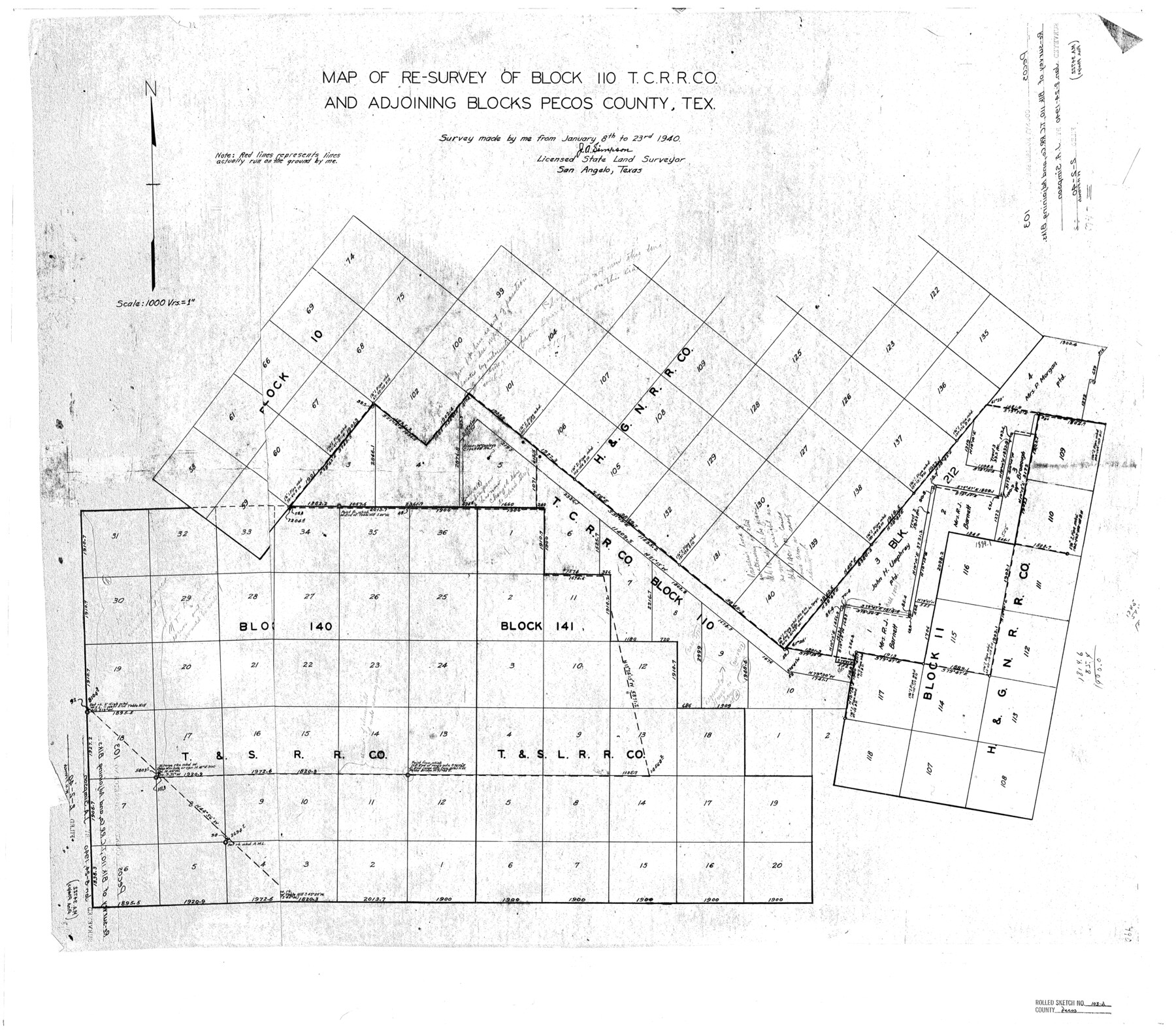 7252, Pecos County Rolled Sketch 103A, General Map Collection