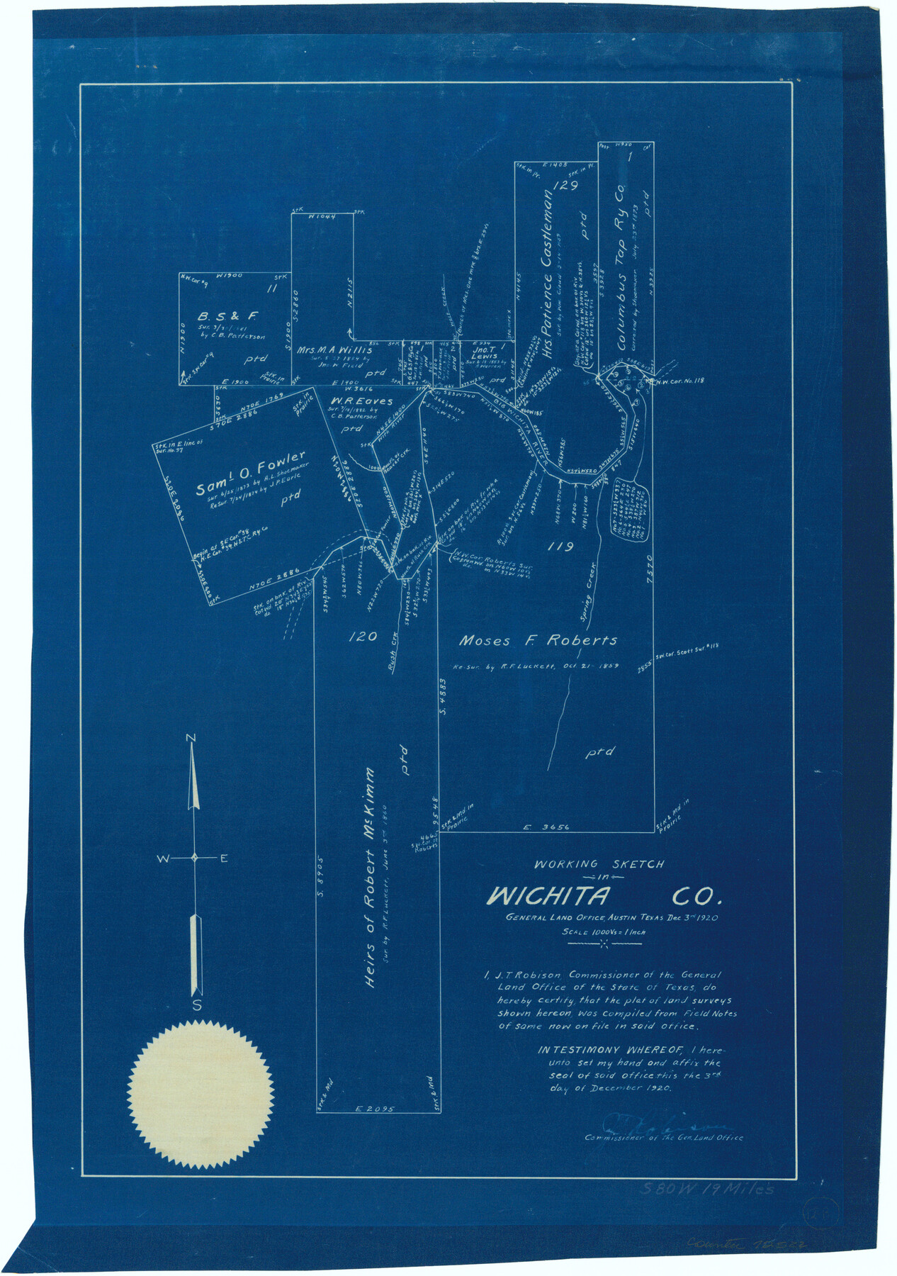 72522, Wichita County Working Sketch 12b, General Map Collection