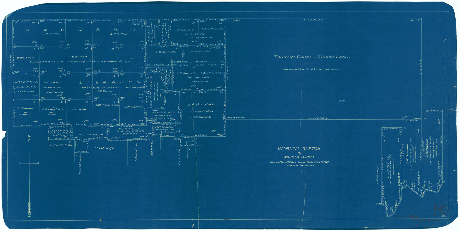 72523, Wichita County Working Sketch 13, General Map Collection