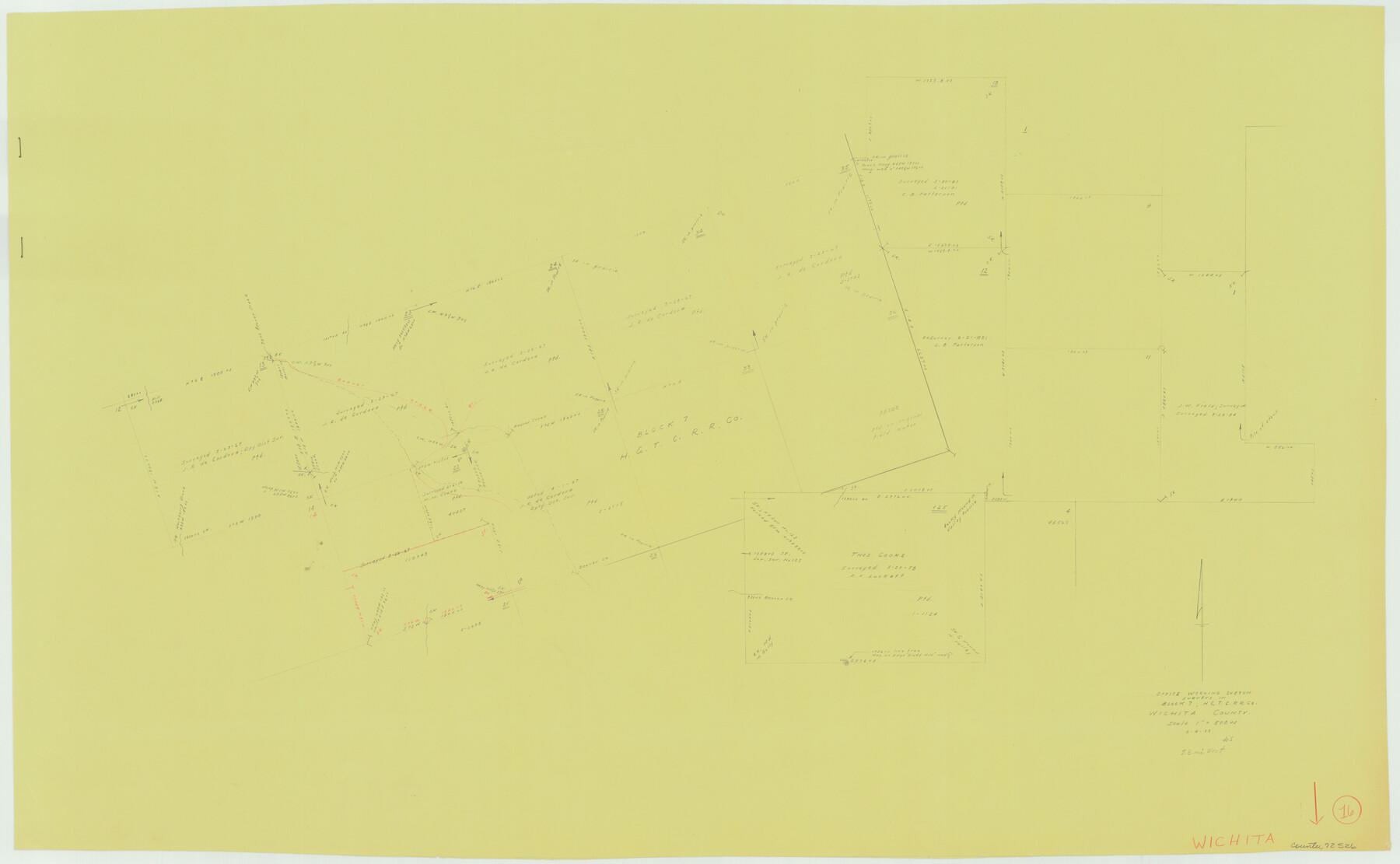 72526, Wichita County Working Sketch 16, General Map Collection