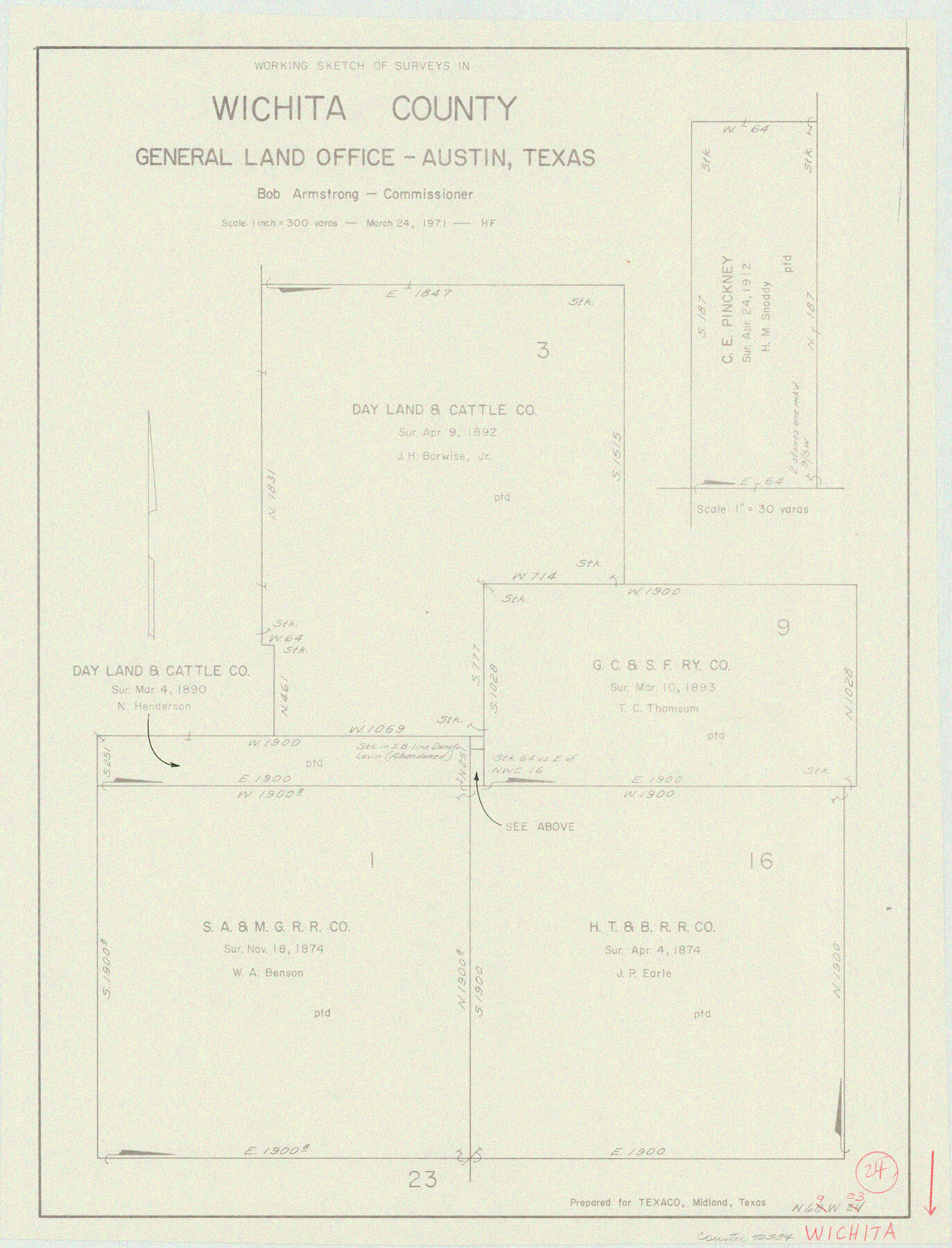 72534, Wichita County Working Sketch 24, General Map Collection