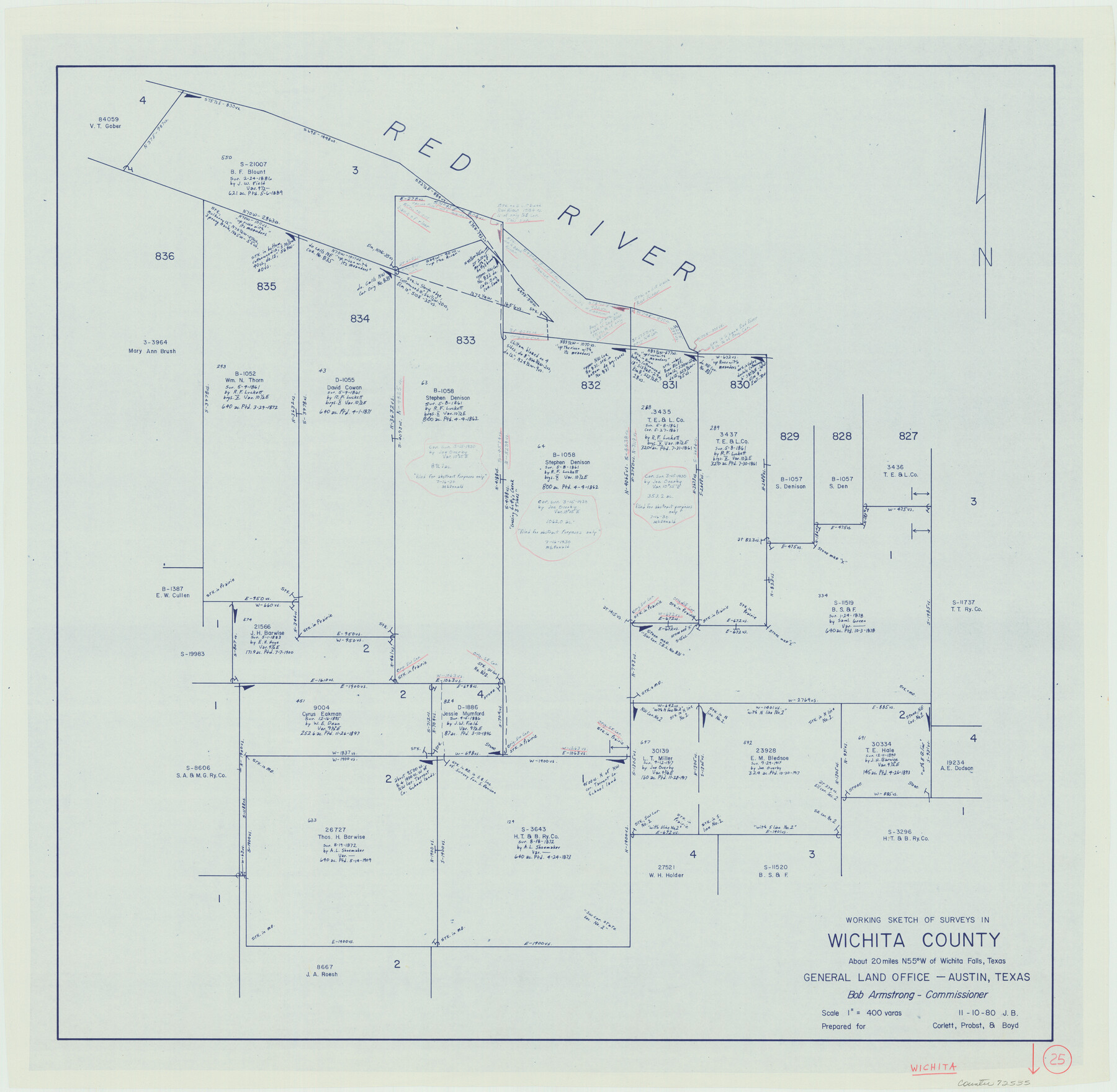 72535, Wichita County Working Sketch 25, General Map Collection