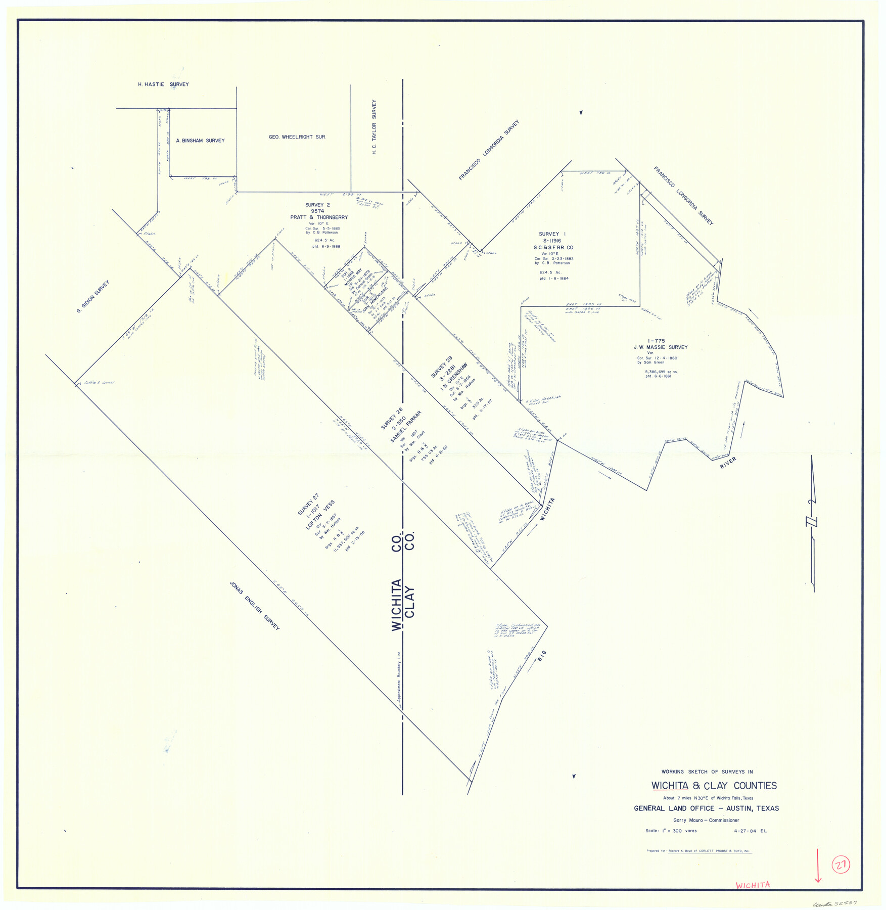 72537, Wichita County Working Sketch 27, General Map Collection
