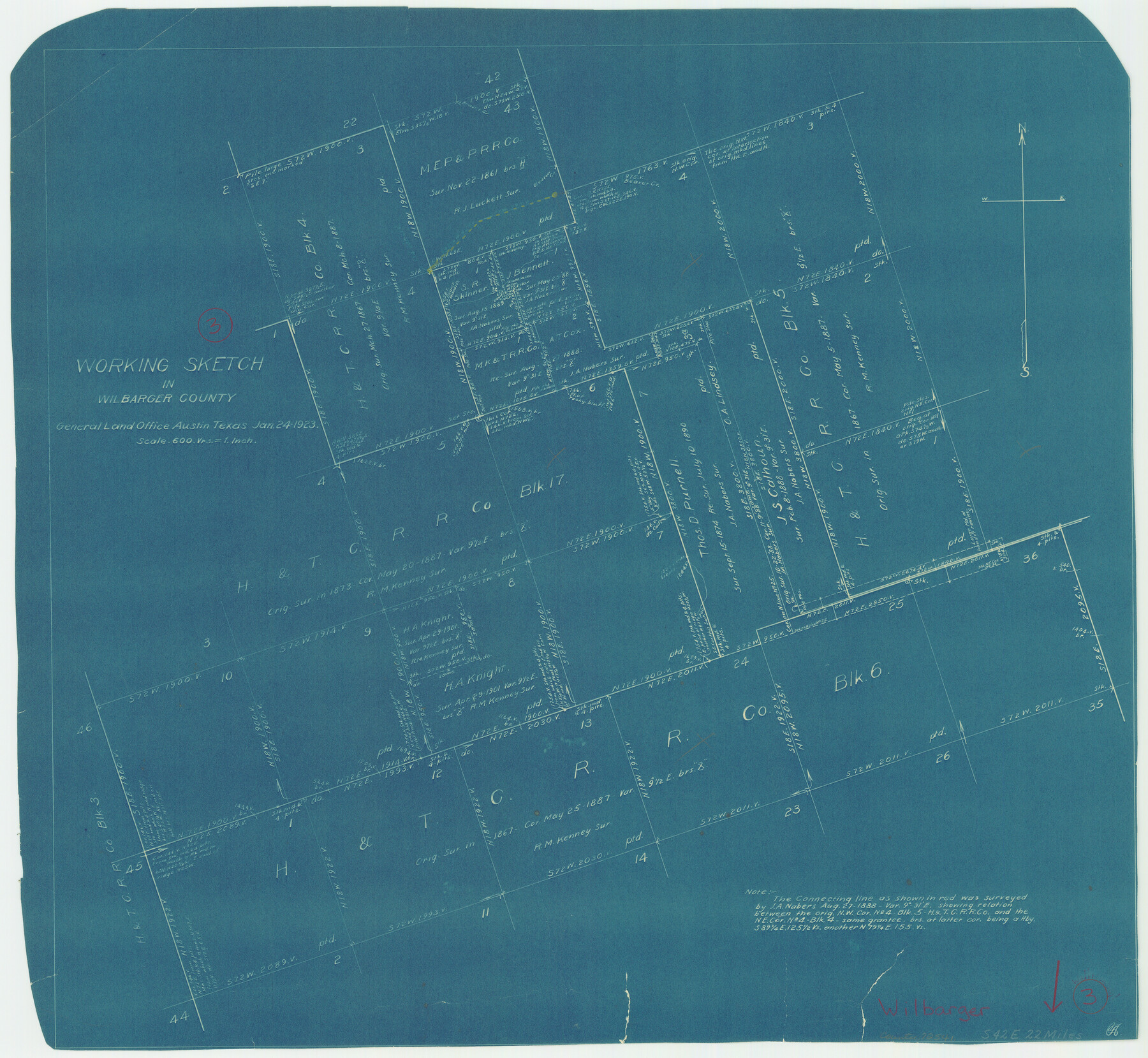 72541, Wilbarger County Working Sketch 3, General Map Collection