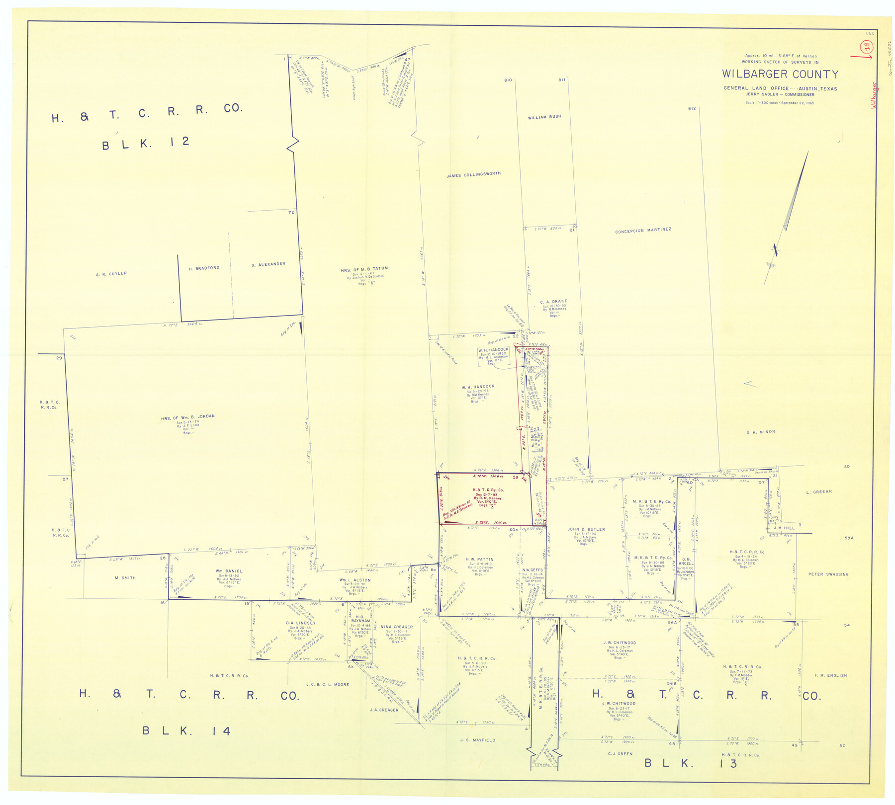 72556, Wilbarger County Working Sketch 18, General Map Collection