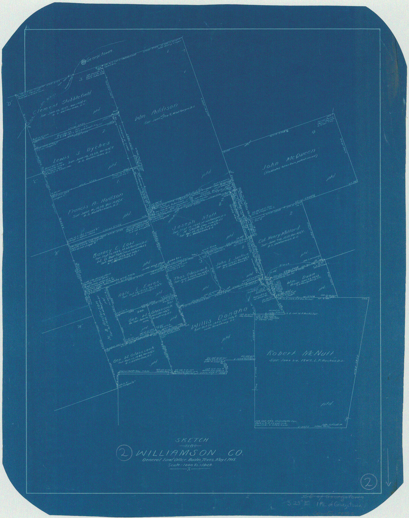 72562, Williamson County Working Sketch 2, General Map Collection