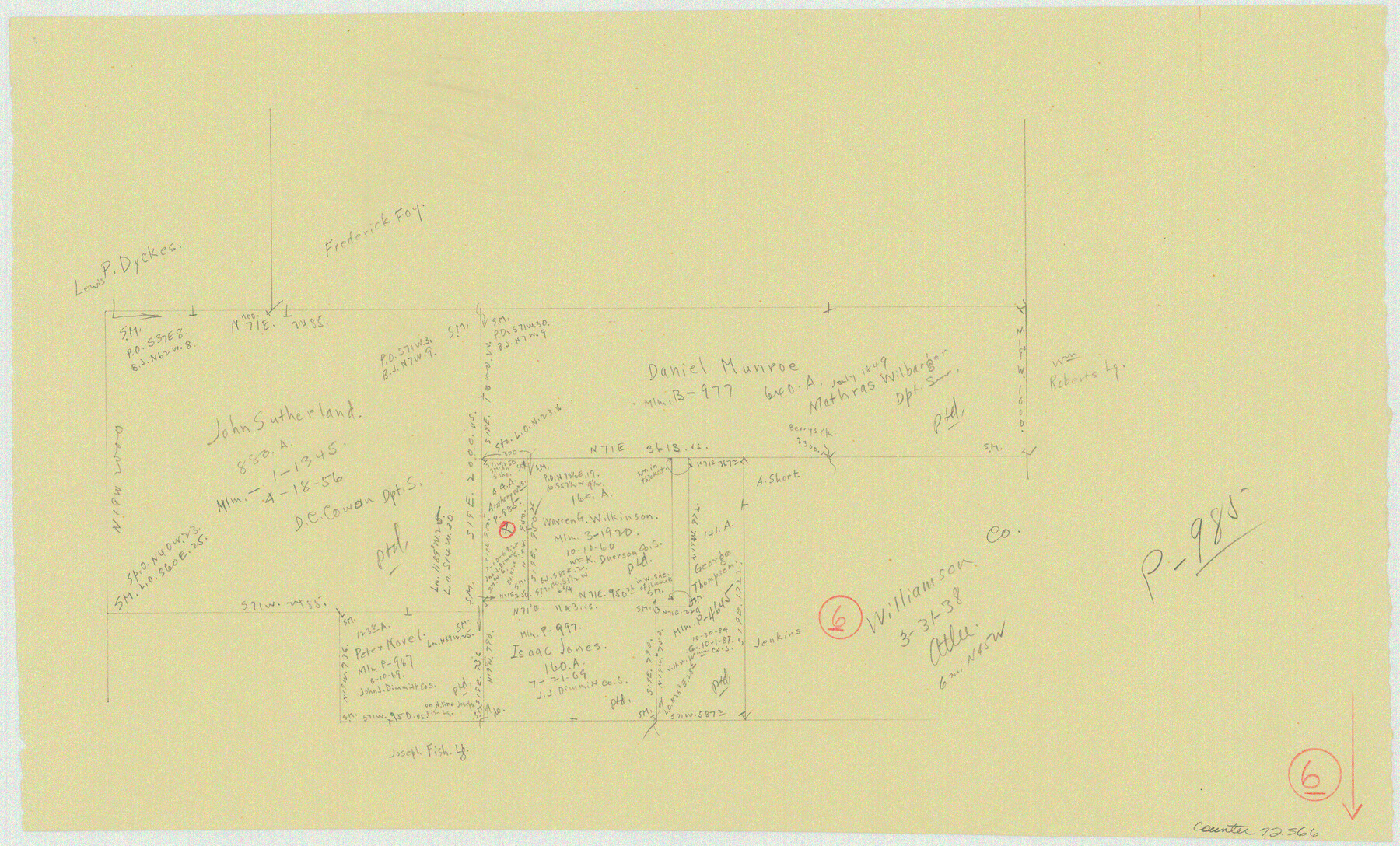 72566, Williamson County Working Sketch 6, General Map Collection