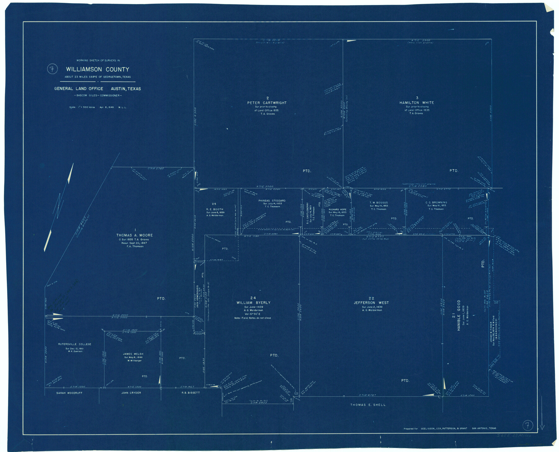 72567, Williamson County Working Sketch 7, General Map Collection