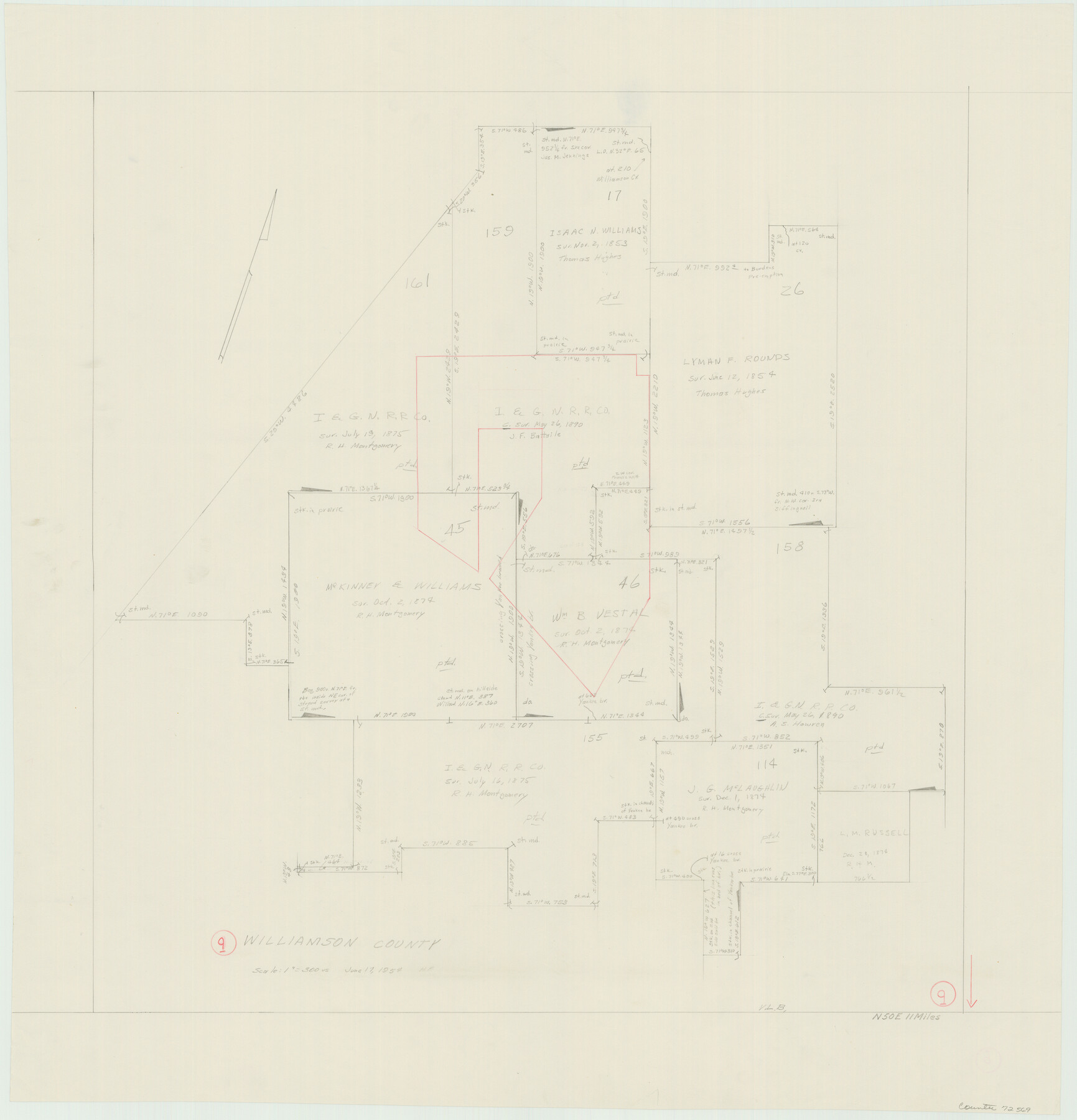 72569, Williamson County Working Sketch 9, General Map Collection