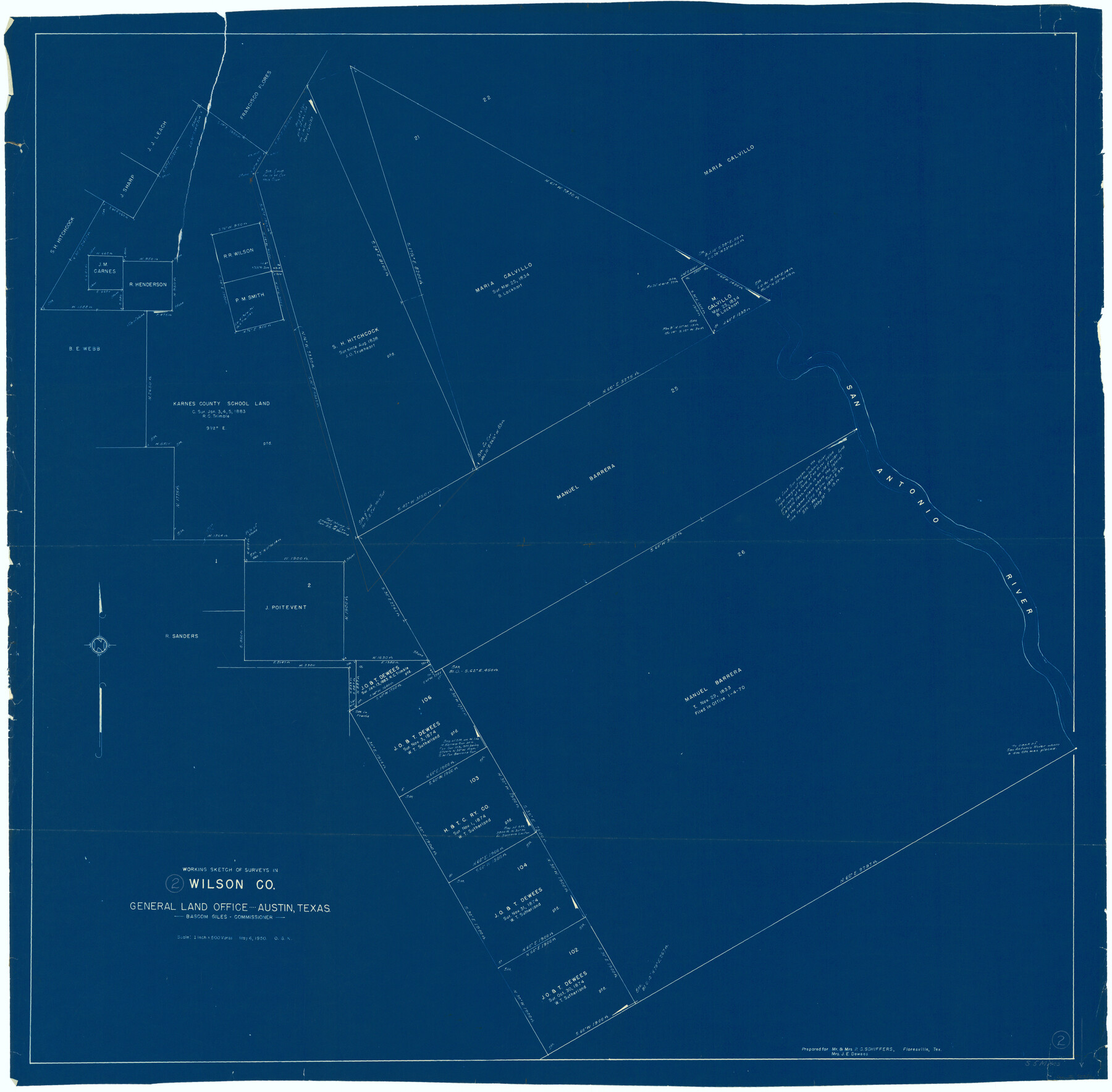 72582, Wilson County Working Sketch 2, General Map Collection