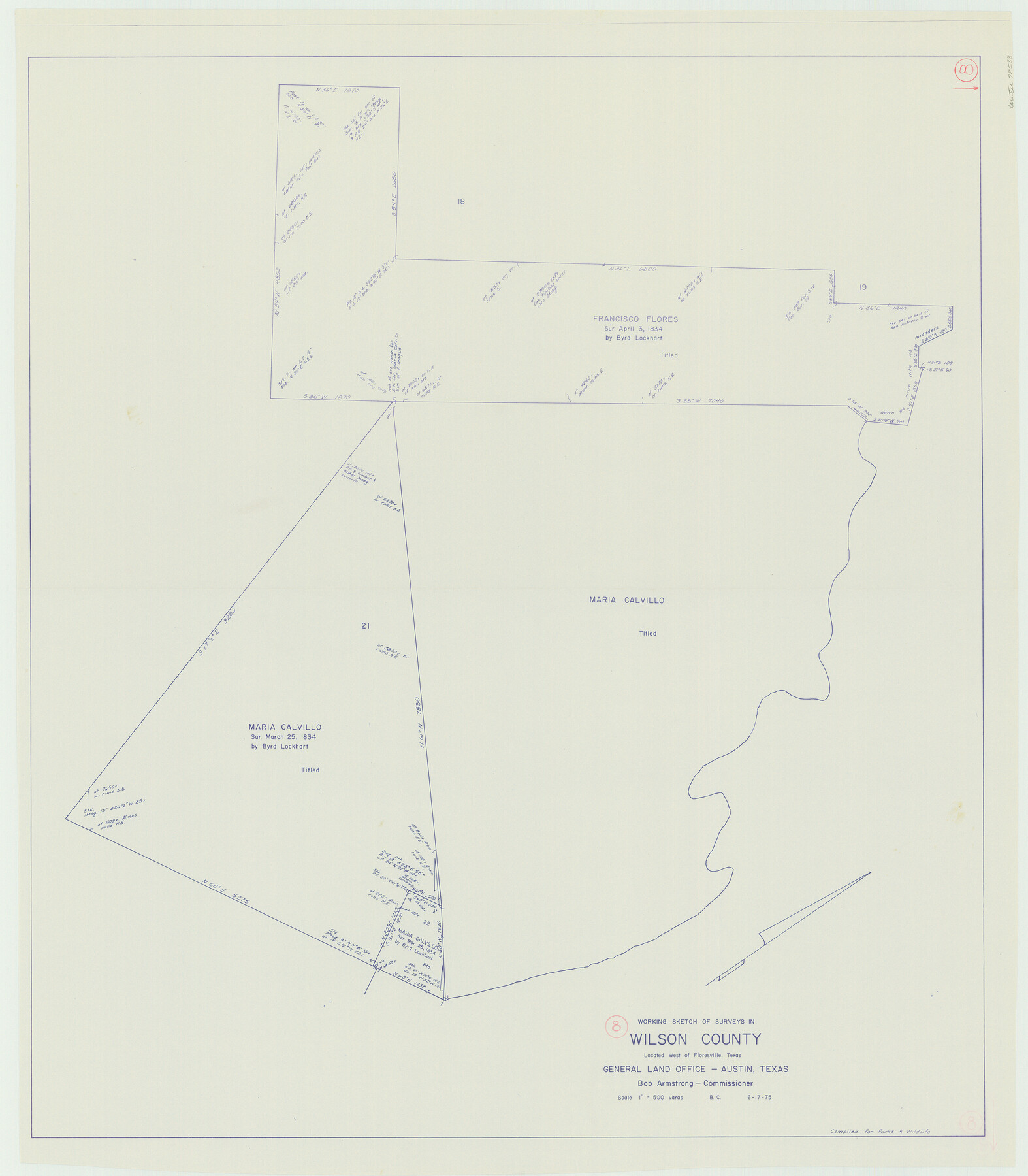 72588, Wilson County Working Sketch 8, General Map Collection