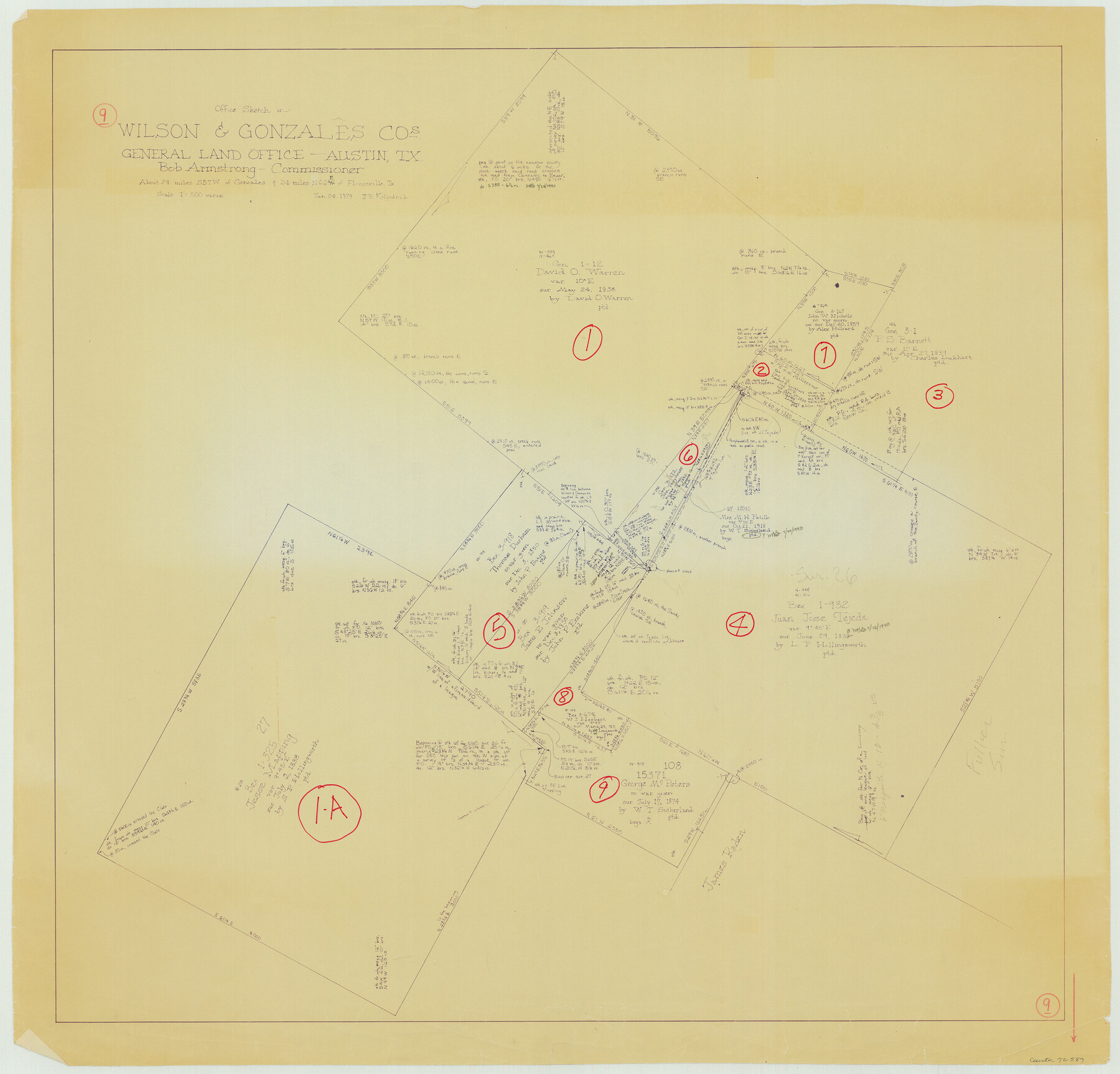 72589, Wilson County Working Sketch 9, General Map Collection
