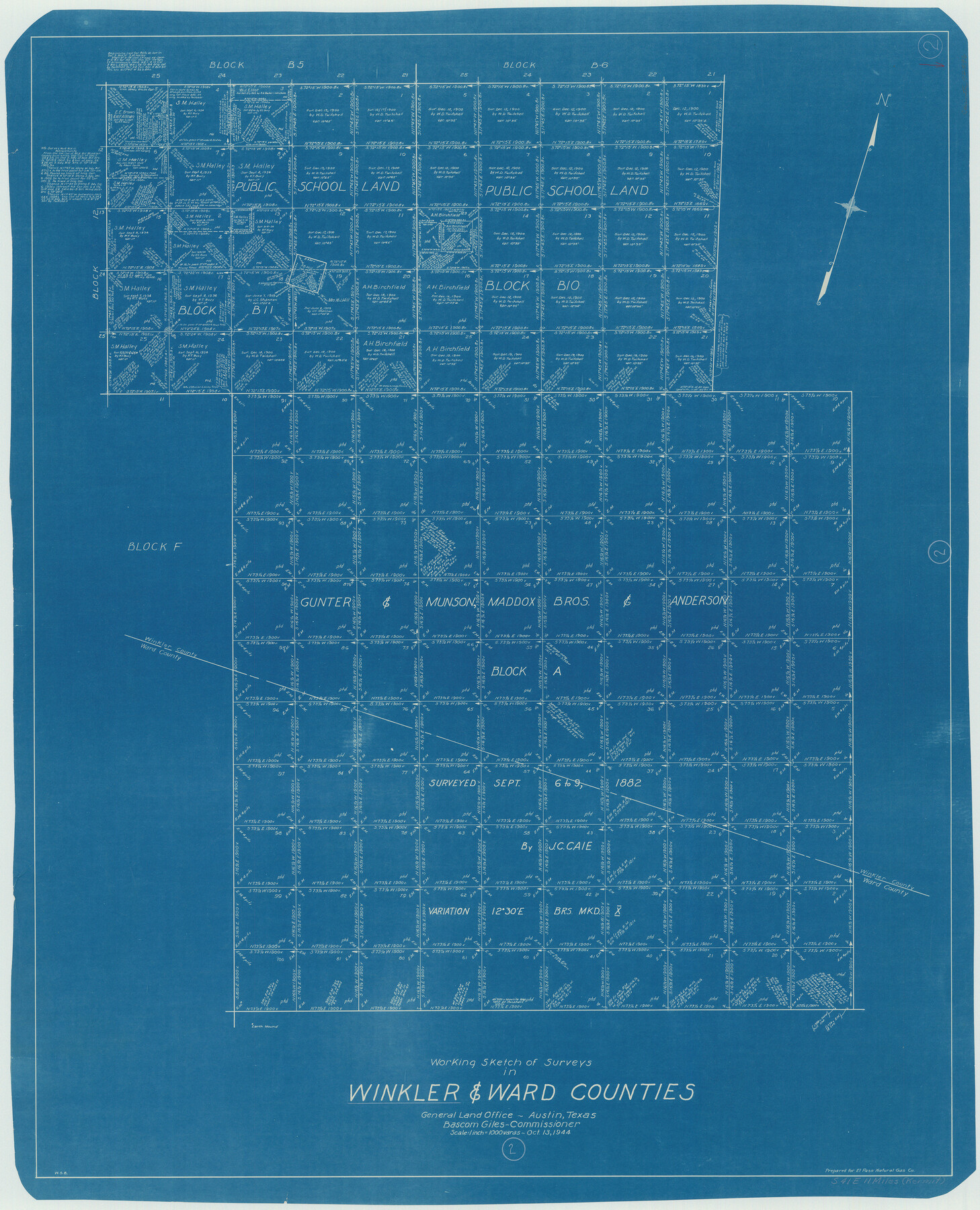 72596, Winkler County Working Sketch 2, General Map Collection